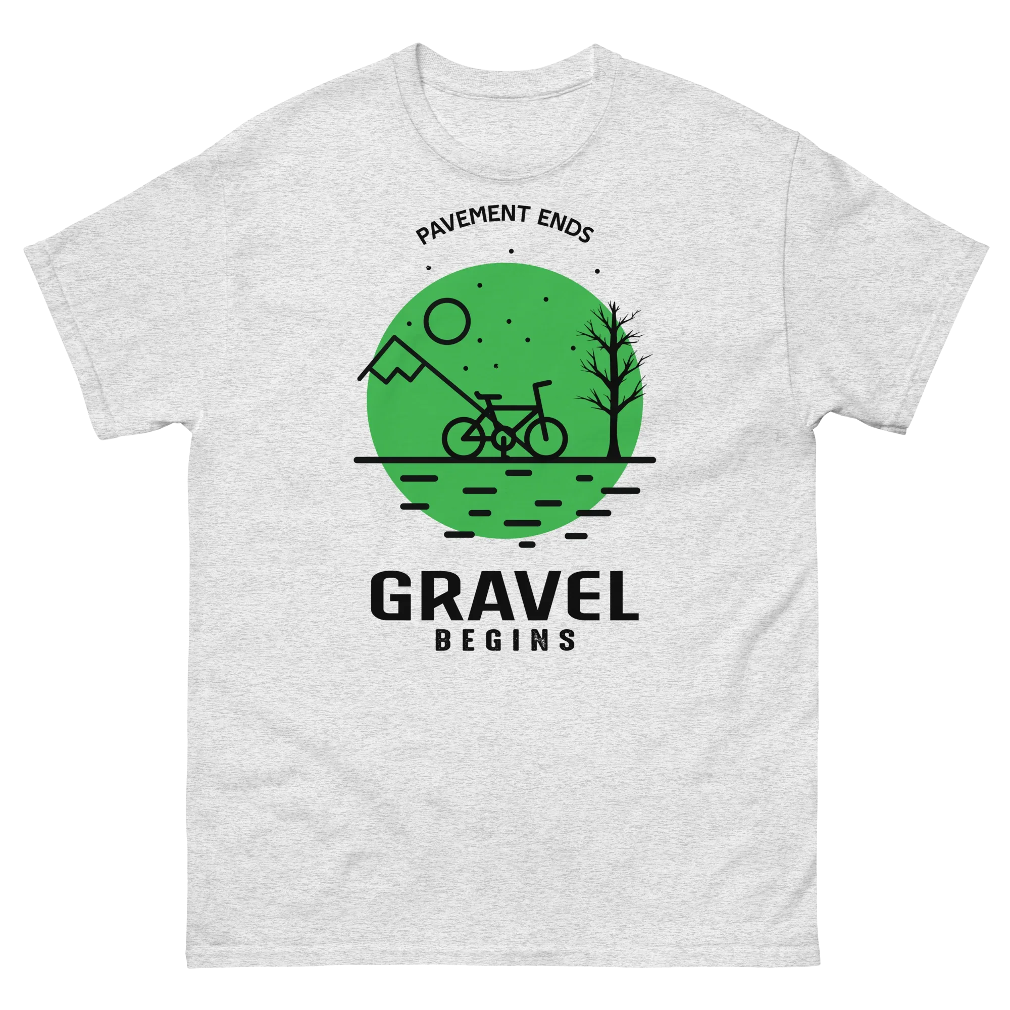 GRAVEL BEGINS unisex t-shirt - - Bicycle t-shirts - Printoo Shop