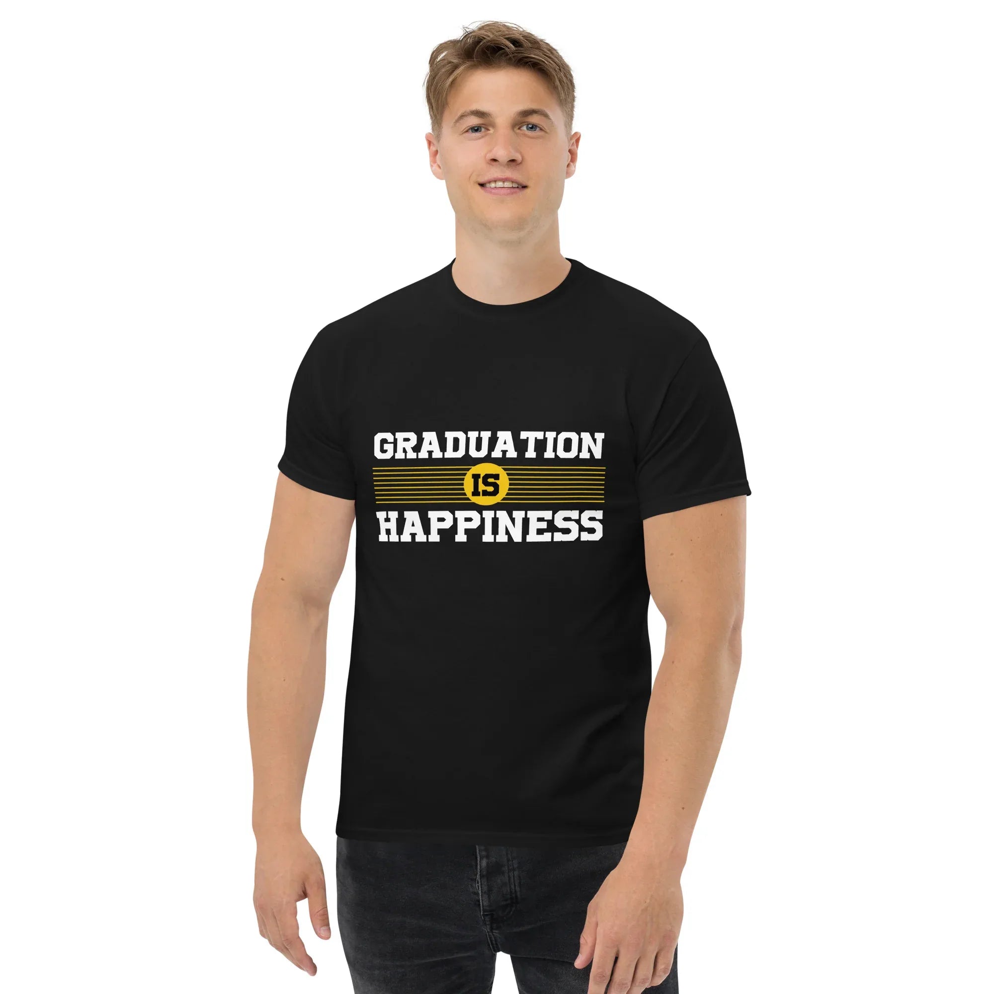 GRADUATION IS HAPPINESS men's t-shirt - - Graduation shirts - Printoo Shop