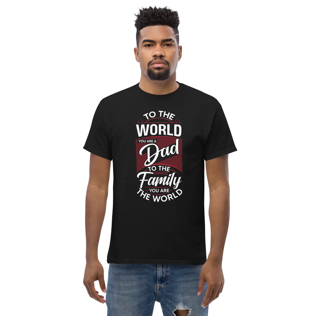 DAD'S WORLD Men's tee - - Dad t-shirts - Printoo Shop