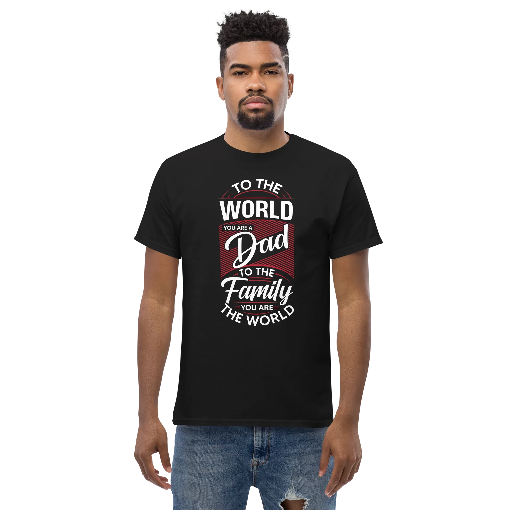 DAD'S WORLD Men's tee - - Dad t-shirts - Printoo Shop