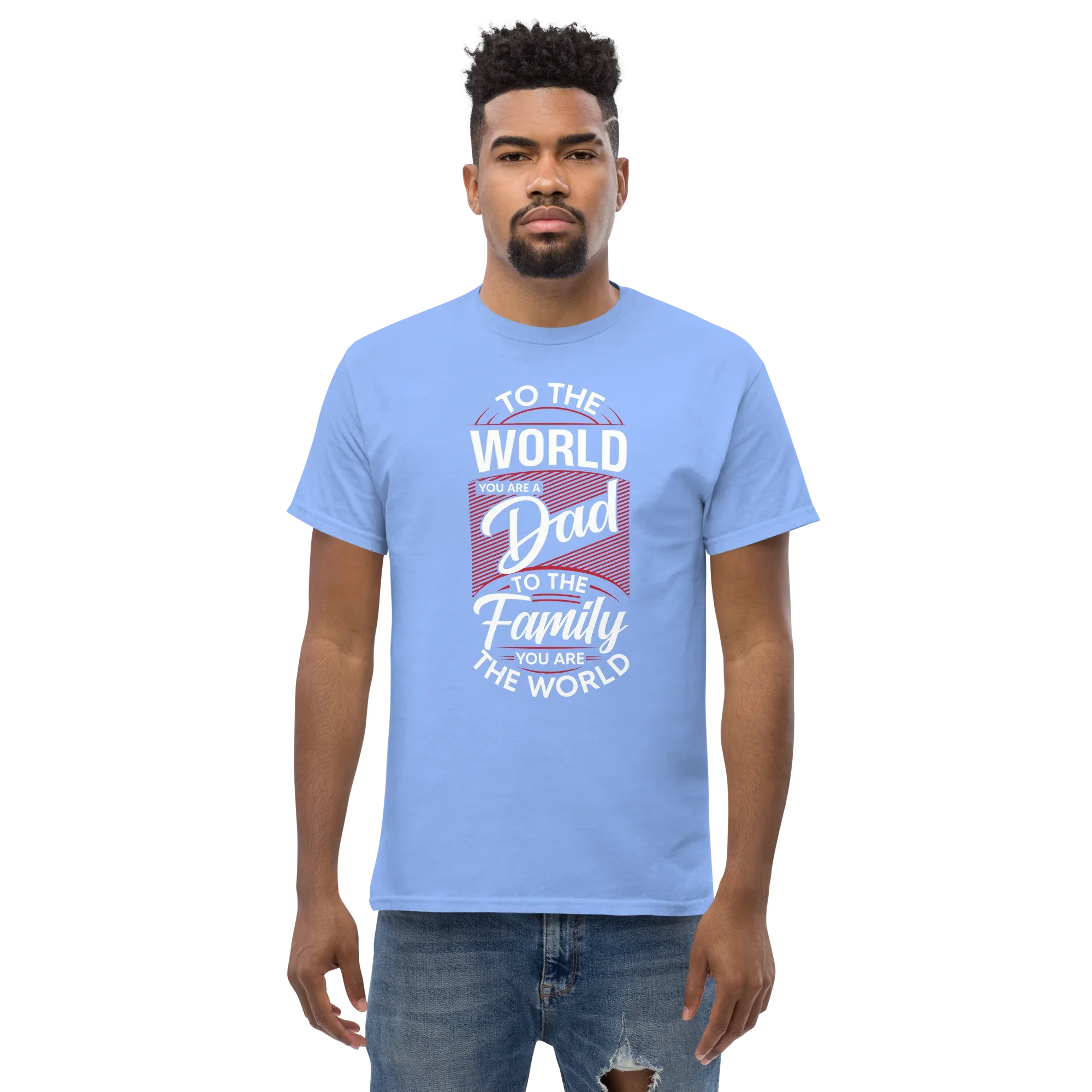 DAD'S WORLD Men's tee - - Dad t-shirts - Printoo Shop
