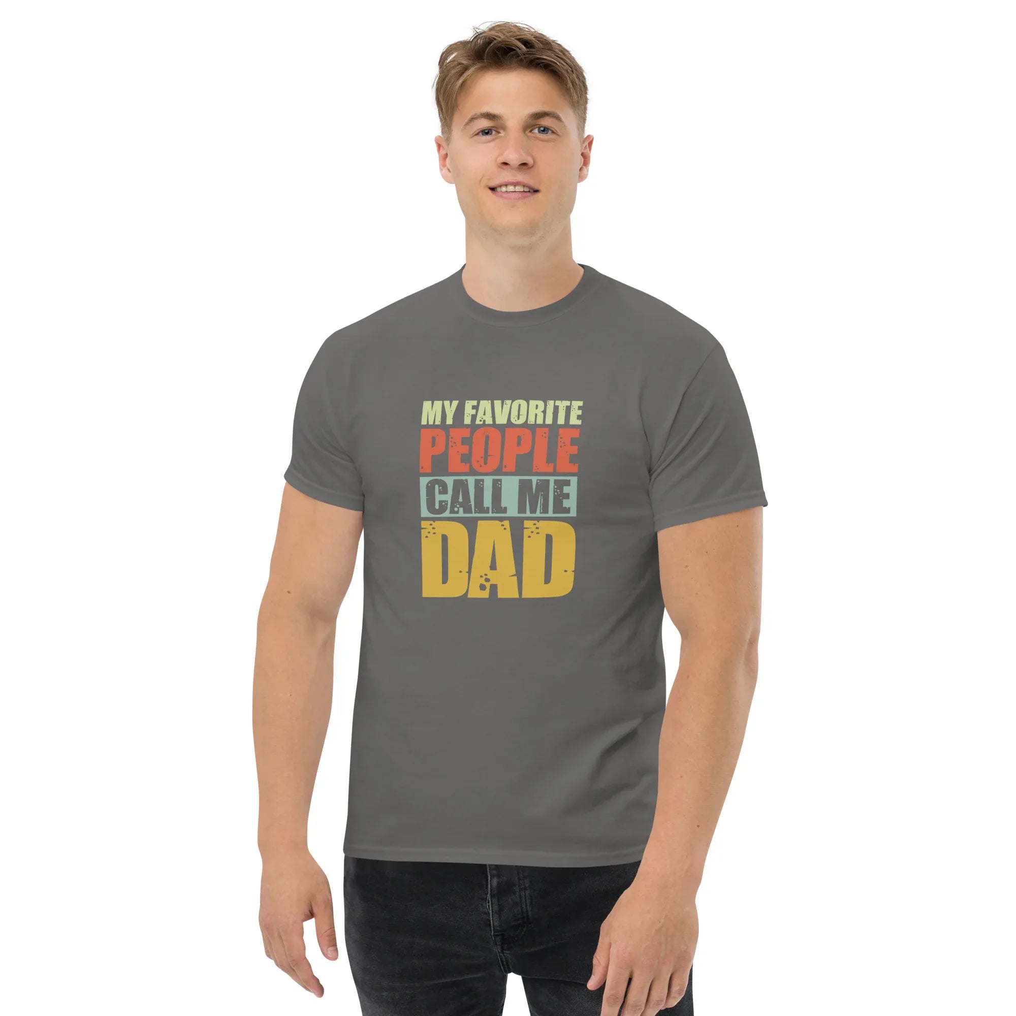 MY FAVORITE PEOPLE Men's tee - Printoo Shop - - classic tee, Dad life, Father's Day, fatherhood, kid, man, men's tee, superdad, t-shirt, tee