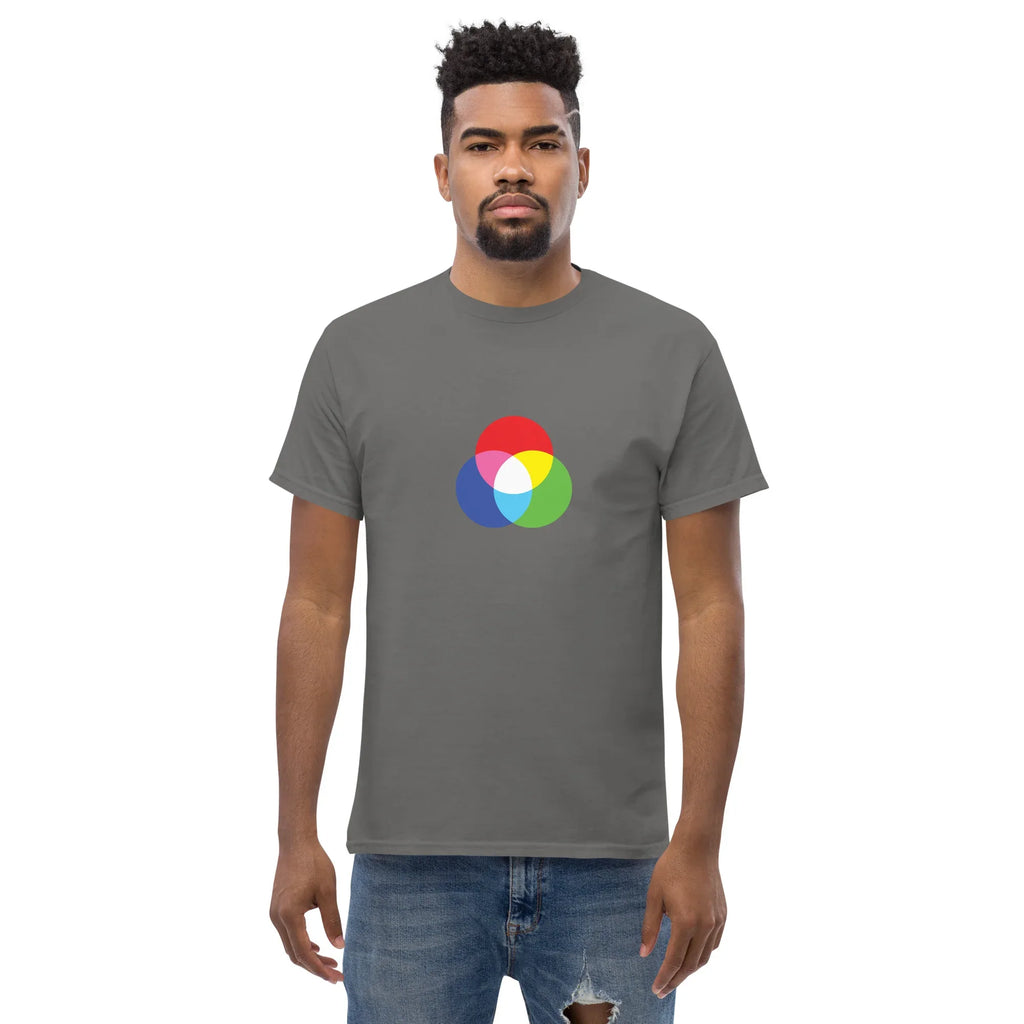 RGB CIRCLES men's t-shirt - Maroon / S - Printoo Shop - 7743944_12634