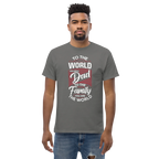 DAD'S WORLD Men's tee - - Dad t-shirts - Printoo Shop
