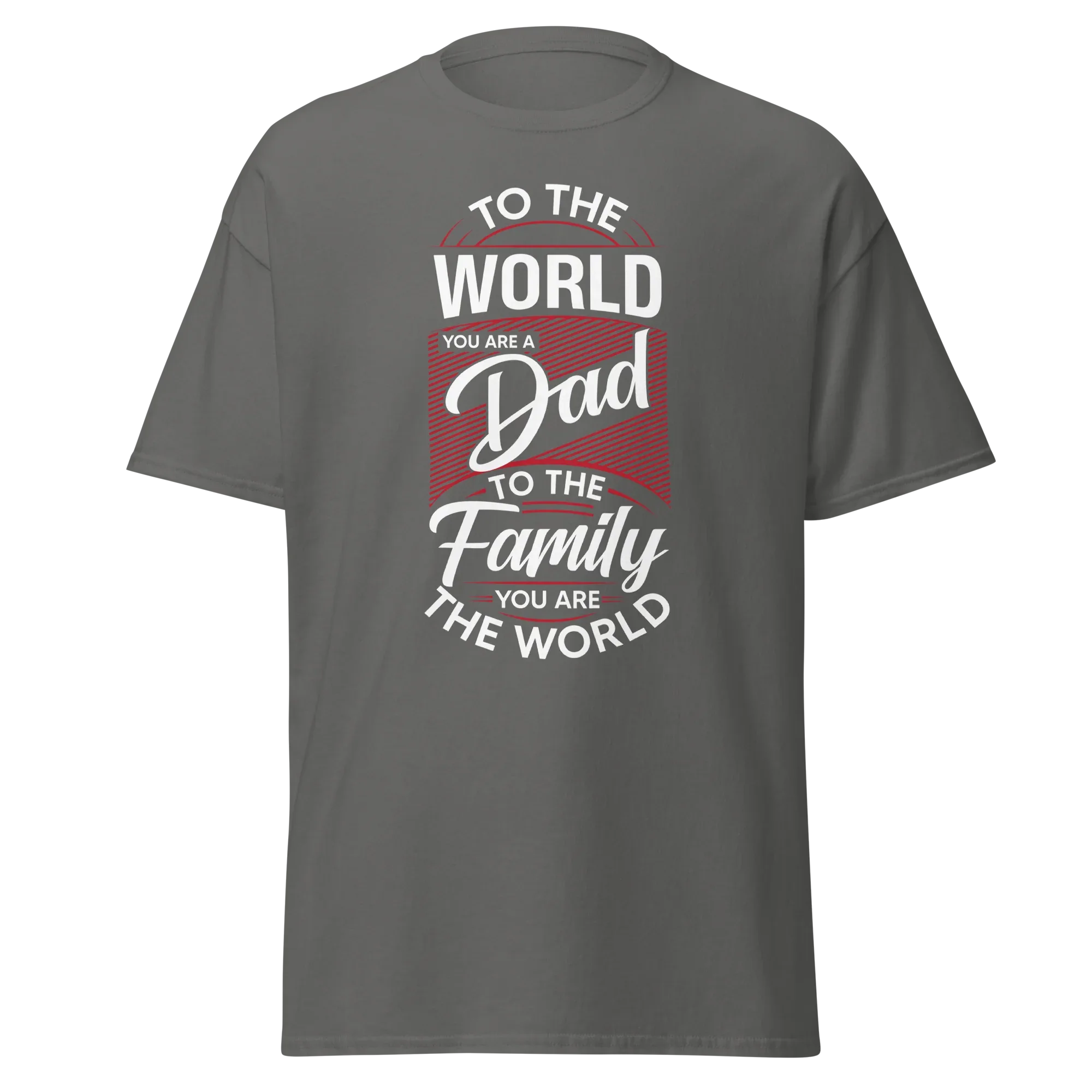 DAD'S WORLD Men's tee - Printoo Shop - - Father's Day, men's tee, Men’s Classic Tee | Gildan 5000, t-shirt, tee
