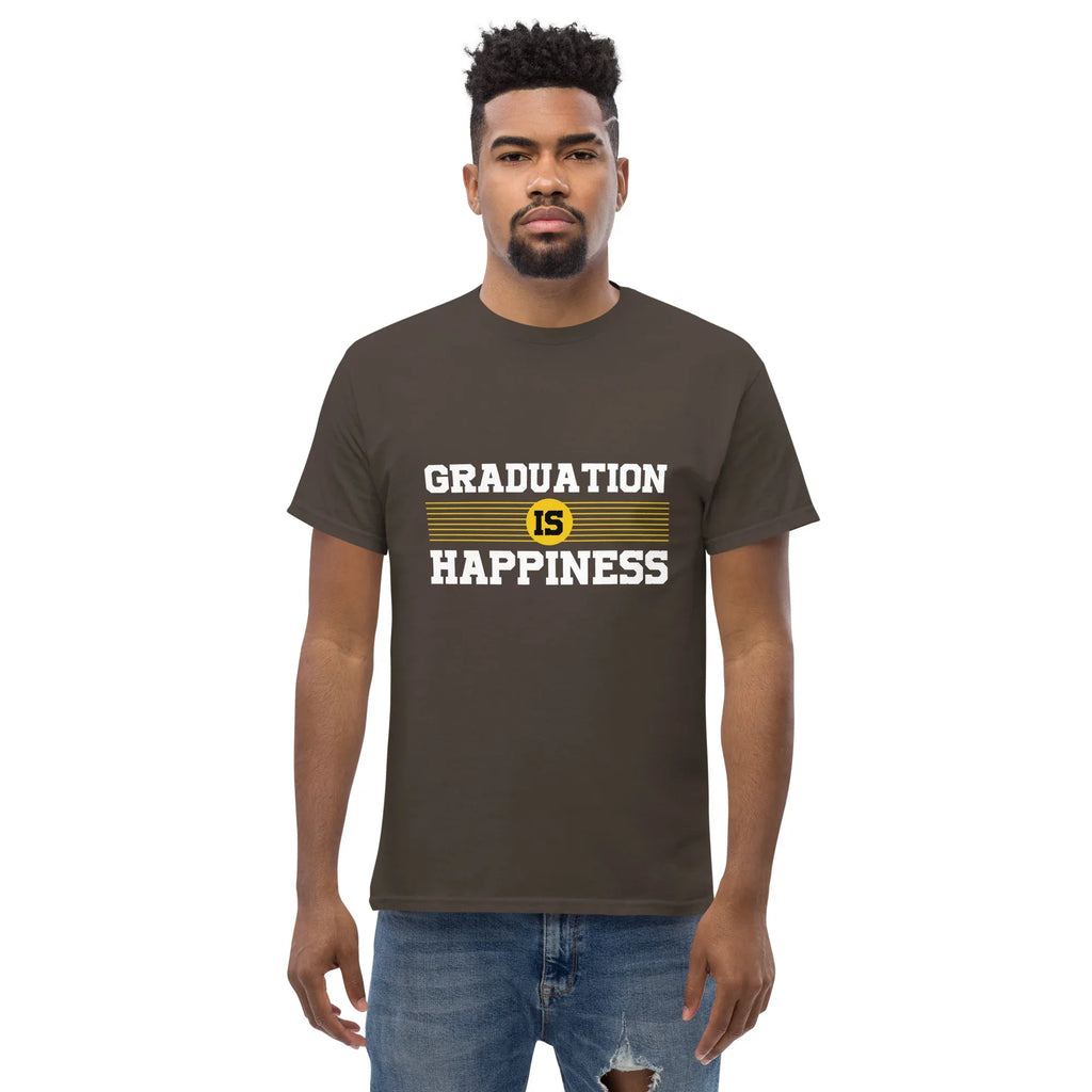 GRADUATION IS HAPPINESS men's t-shirt - - Graduation shirts - Printoo Shop
