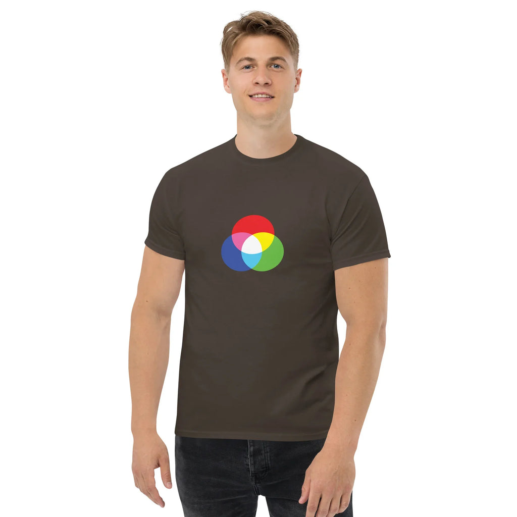 RGB CIRCLES men's t-shirt - Maroon / S - Printoo Shop - 7743944_12634