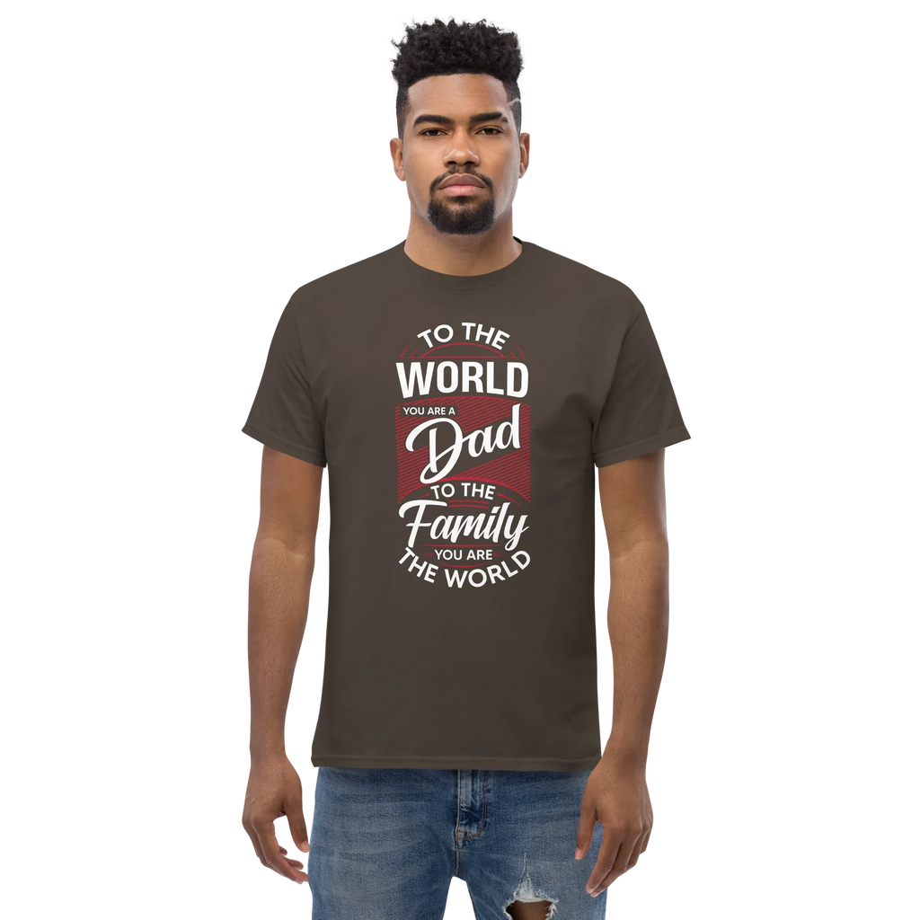 DAD'S WORLD Men's tee - - Dad t-shirts - Printoo Shop