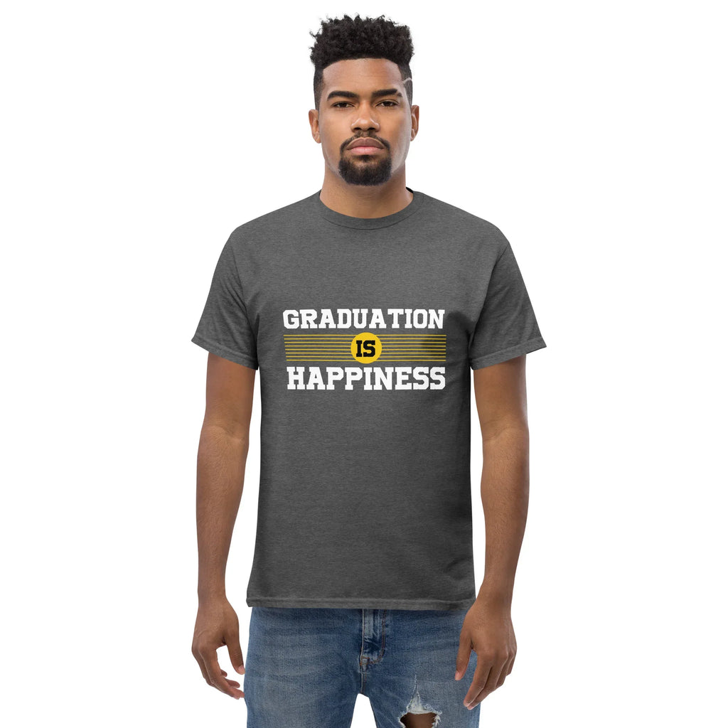 GRADUATION IS HAPPINESS men's t-shirt - - Graduation shirts - Printoo Shop