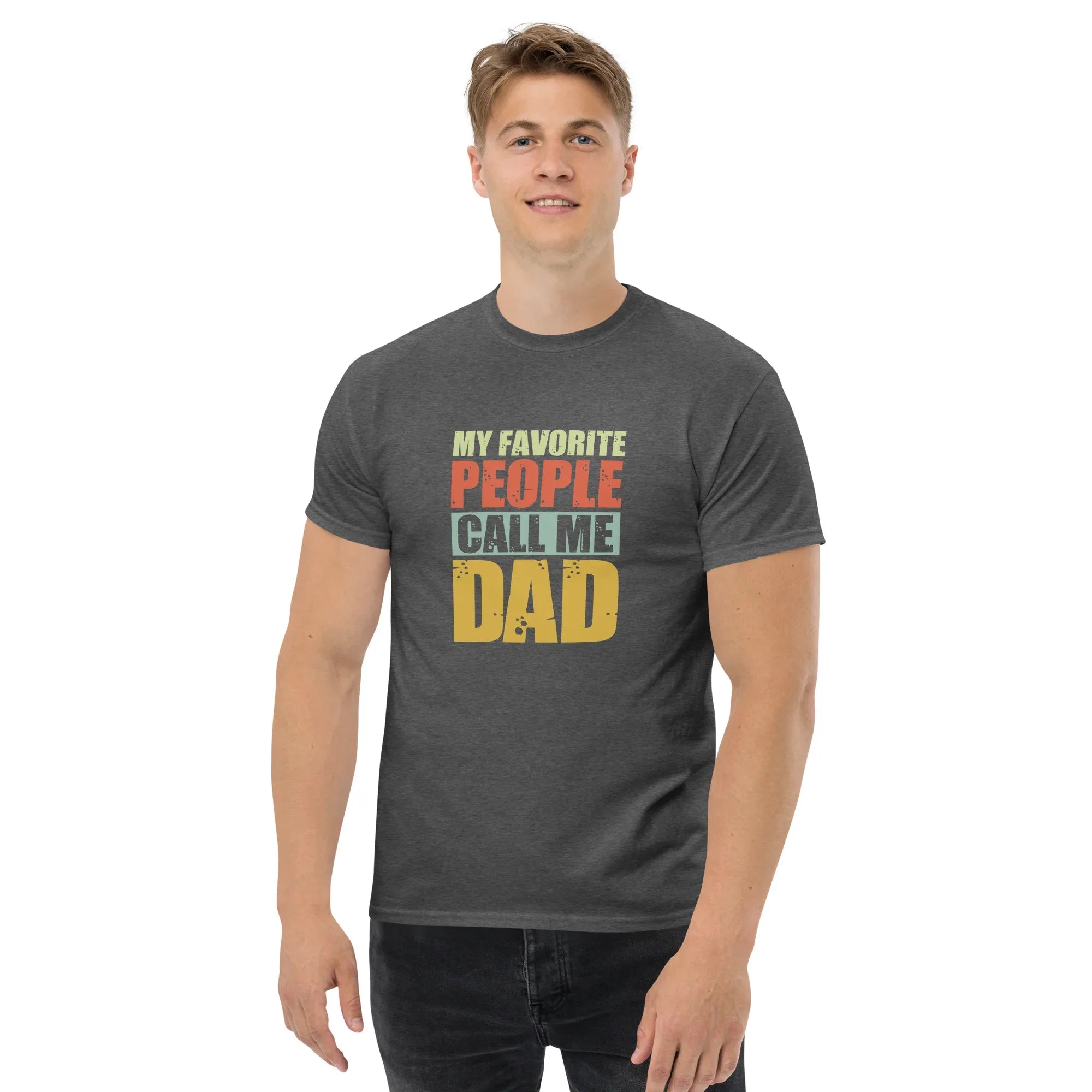 MY FAVORITE PEOPLE Men's tee - Printoo Shop - - classic tee, Dad life, Father's Day, fatherhood, kid, man, men's tee, superdad, t-shirt, tee