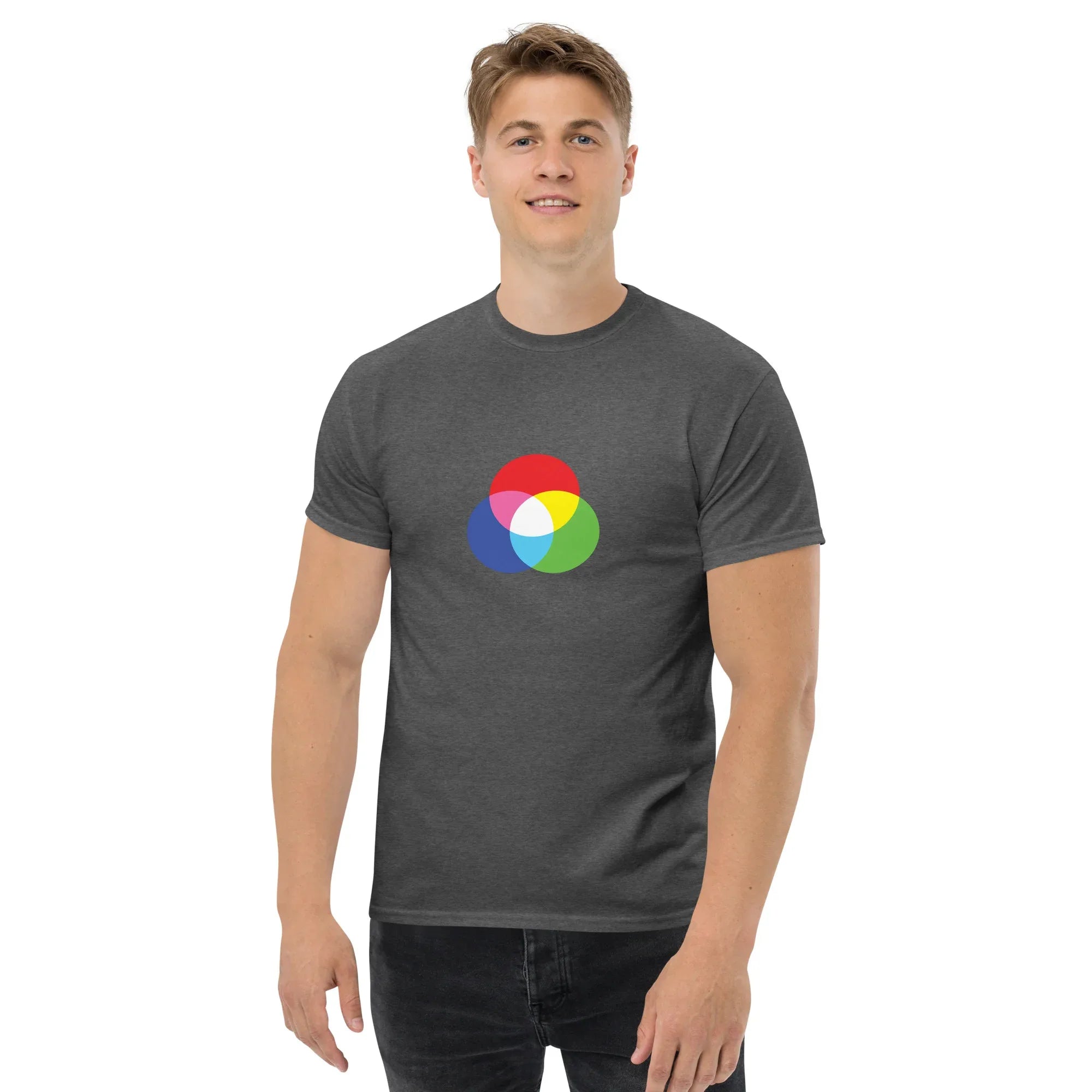 RGB CIRCLES men's t-shirt - Maroon / S - Printoo Shop - 7743944_12634