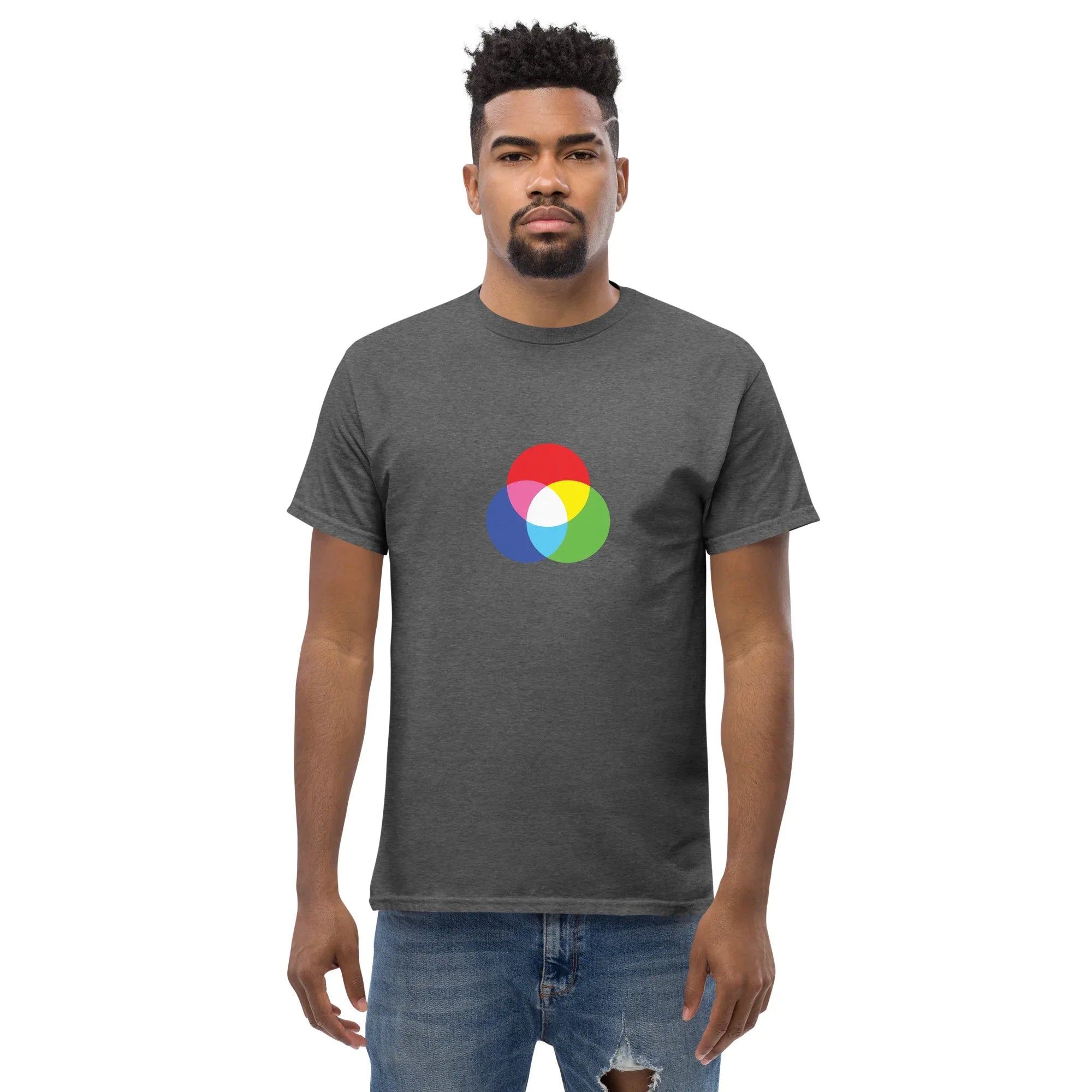 RGB CIRCLES men's t-shirt - Maroon / S - Printoo Shop - 7743944_12634