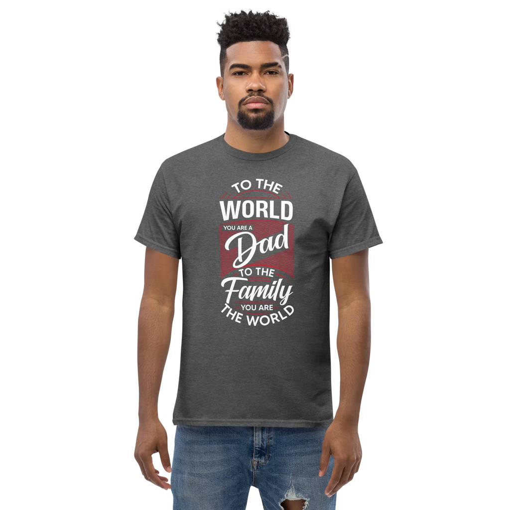DAD'S WORLD Men's tee - - Dad t-shirts - Printoo Shop