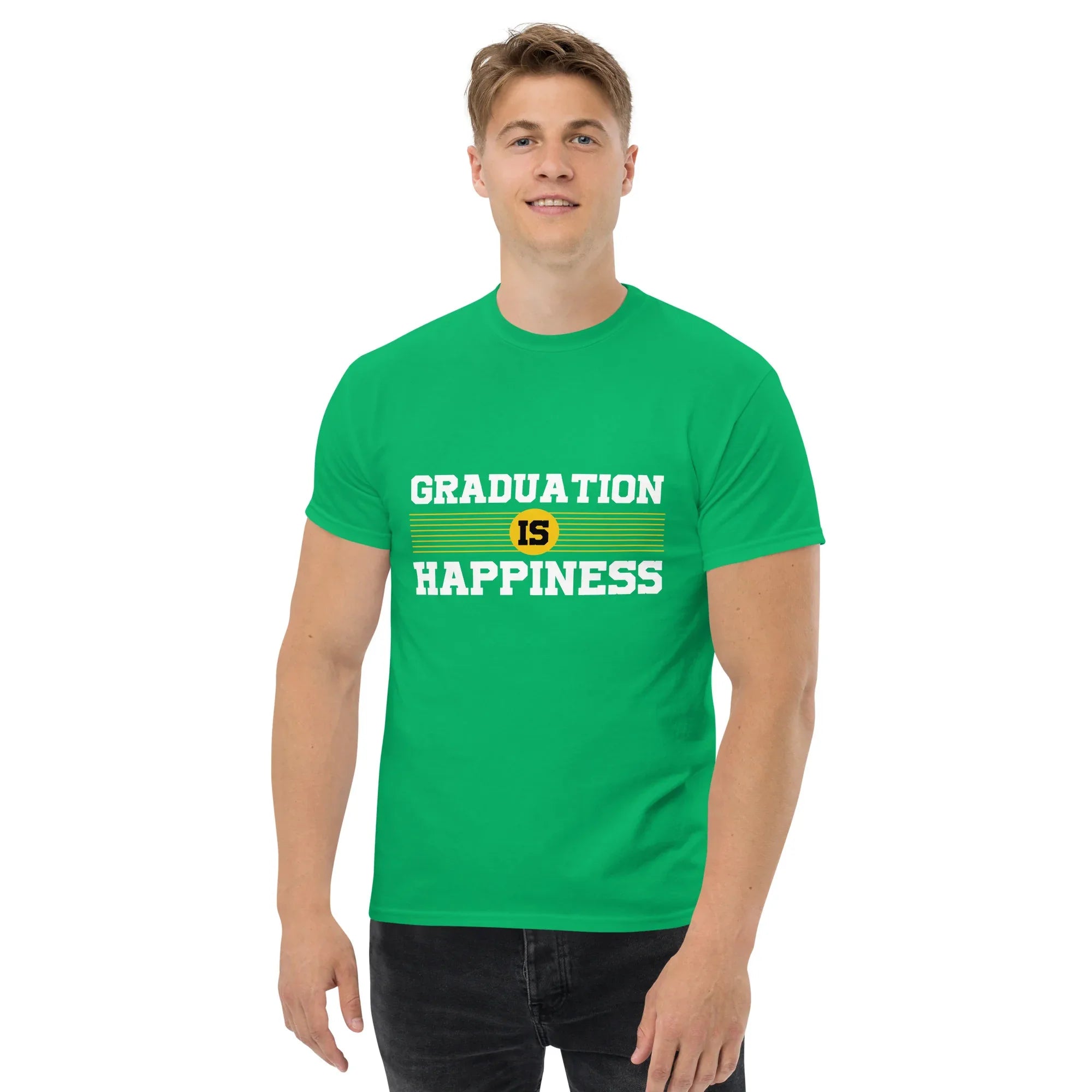 GRADUATION IS HAPPINESS men's t-shirt - - Graduation shirts - Printoo Shop