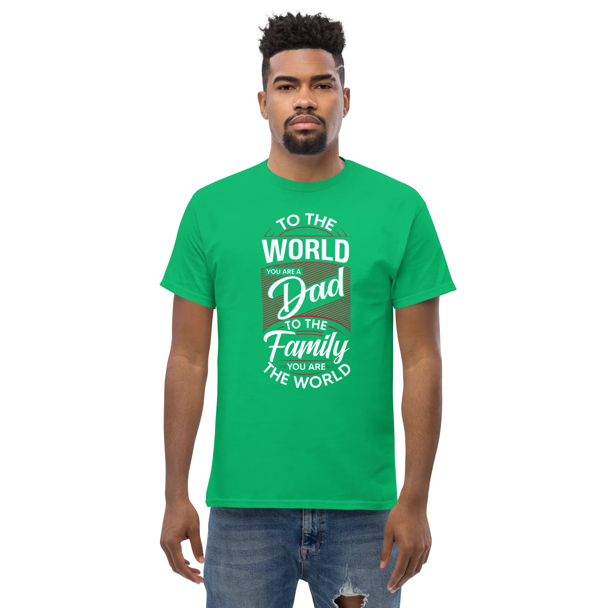 DAD'S WORLD Men's tee - - Dad t-shirts - Printoo Shop