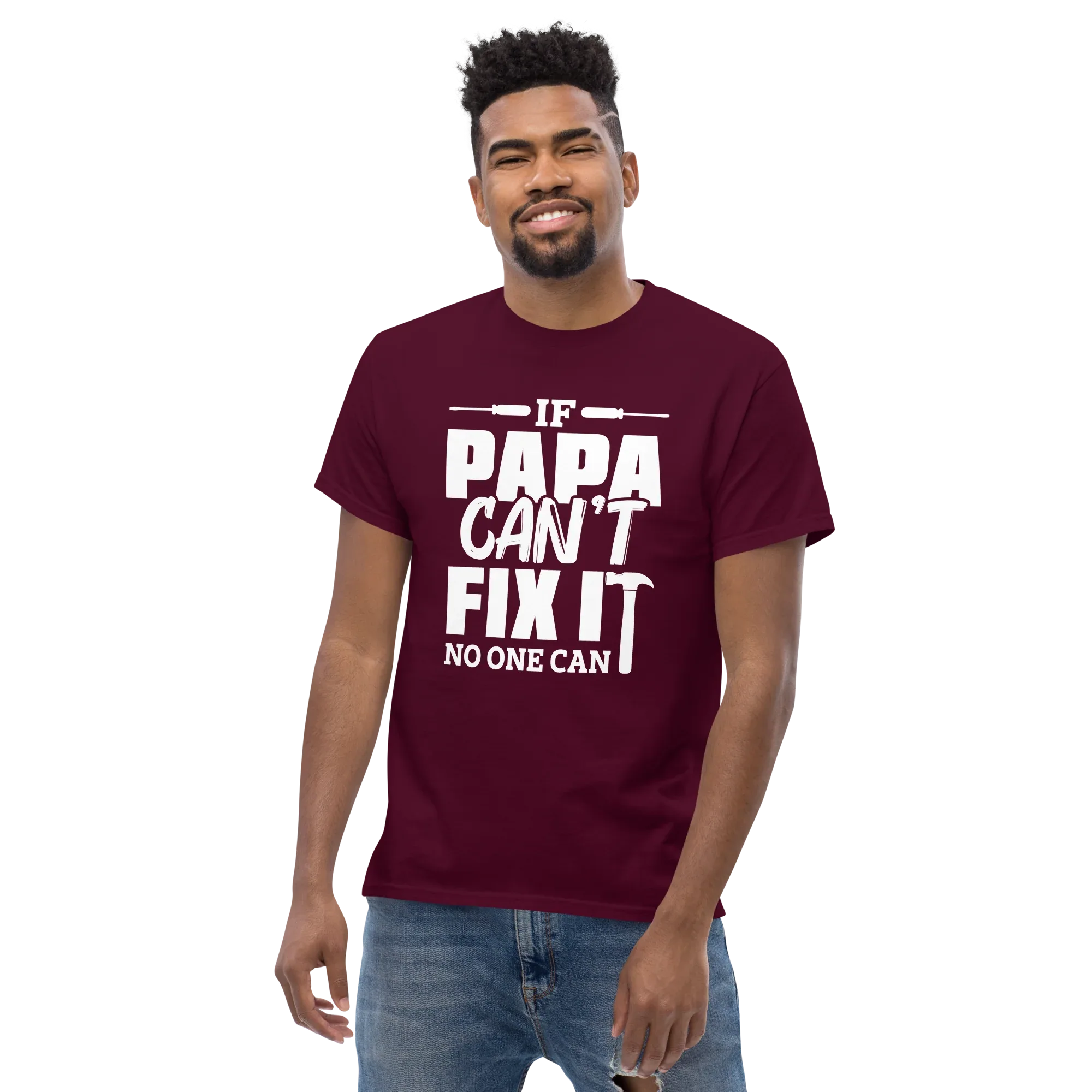PAPA'S FIX IT men's t-shirt - Printoo Shop - - Father's Day, men's t-shirt, Men’s Classic Tee | Gildan 5000, t-shirt