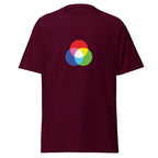 RGB CIRCLES men's t-shirt - Maroon / S - Printoo Shop - 7743944_12634