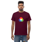 RGB CIRCLES men's t-shirt - Maroon / S - Printoo Shop - 7743944_12634