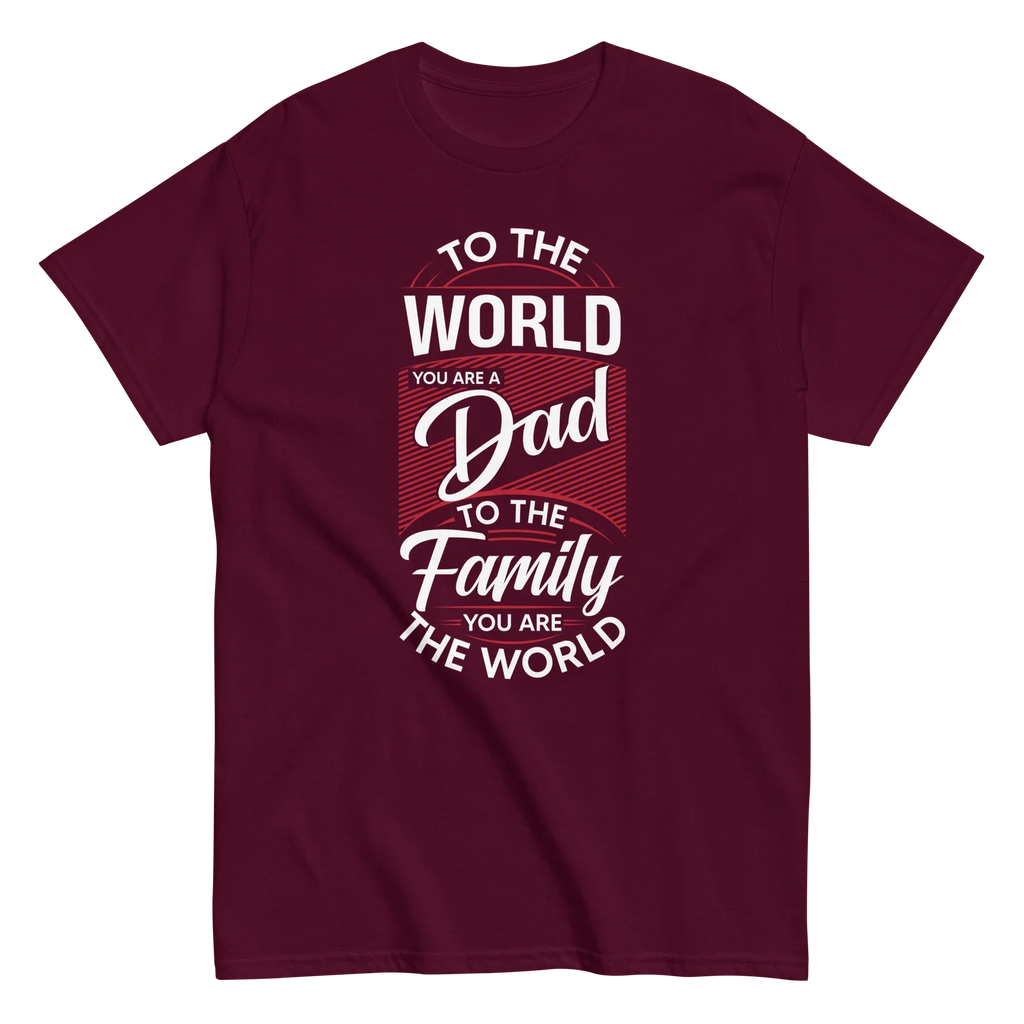 DAD'S WORLD Men's tee - - Dad t-shirts - Printoo Shop