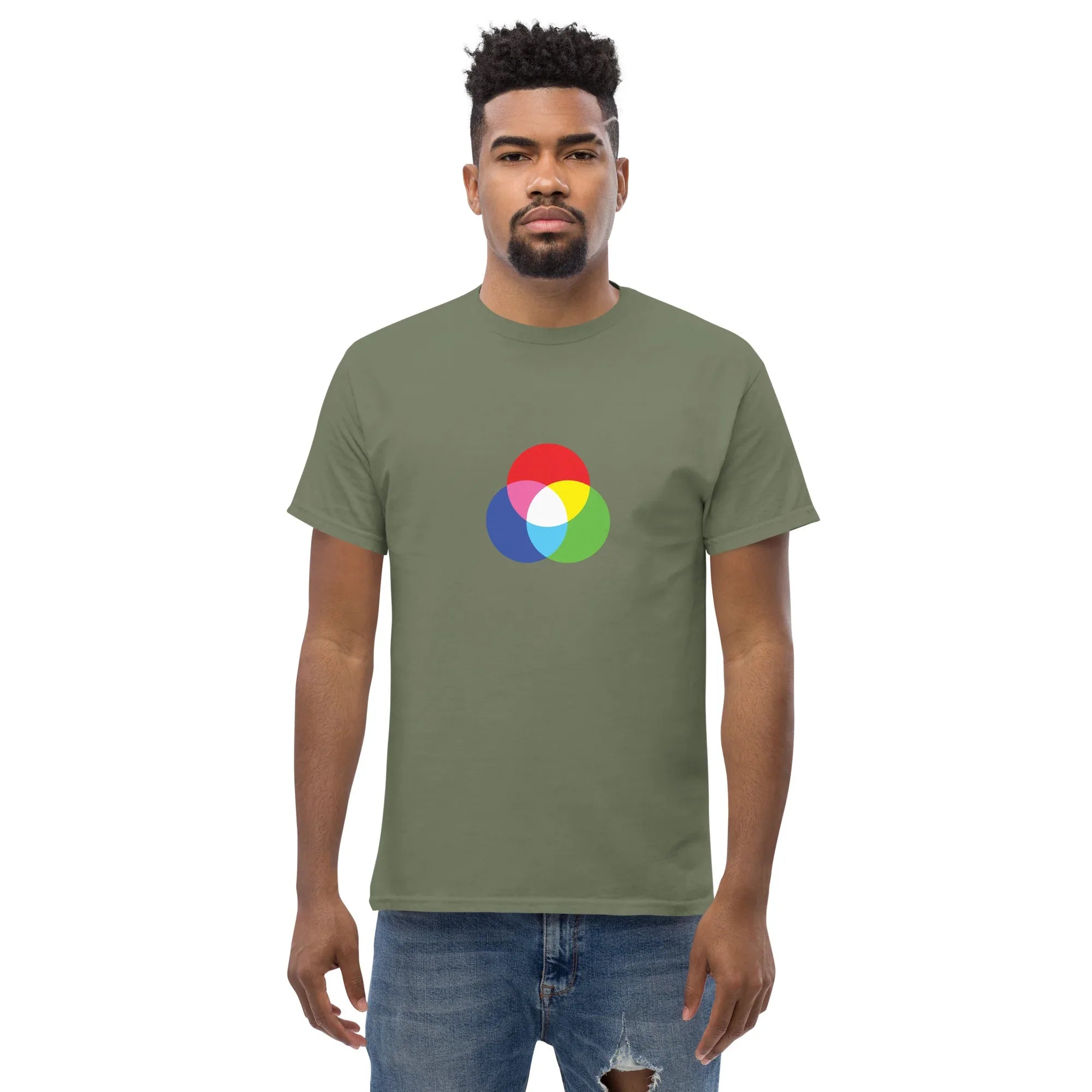 RGB CIRCLES men's t-shirt - Maroon / S - Printoo Shop - 7743944_12634