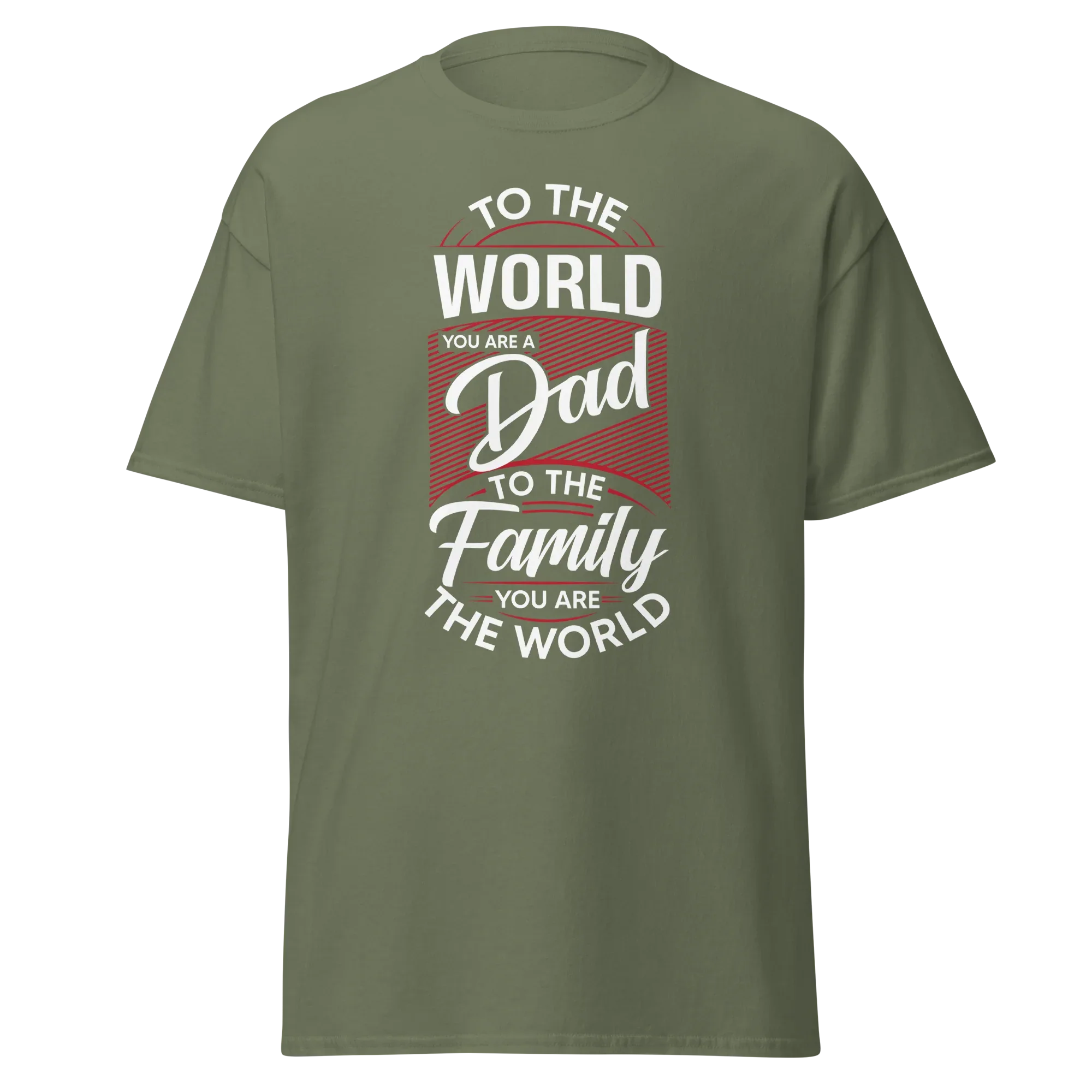 DAD'S WORLD Men's tee - Printoo Shop - - Father's Day, men's tee, Men’s Classic Tee | Gildan 5000, t-shirt, tee