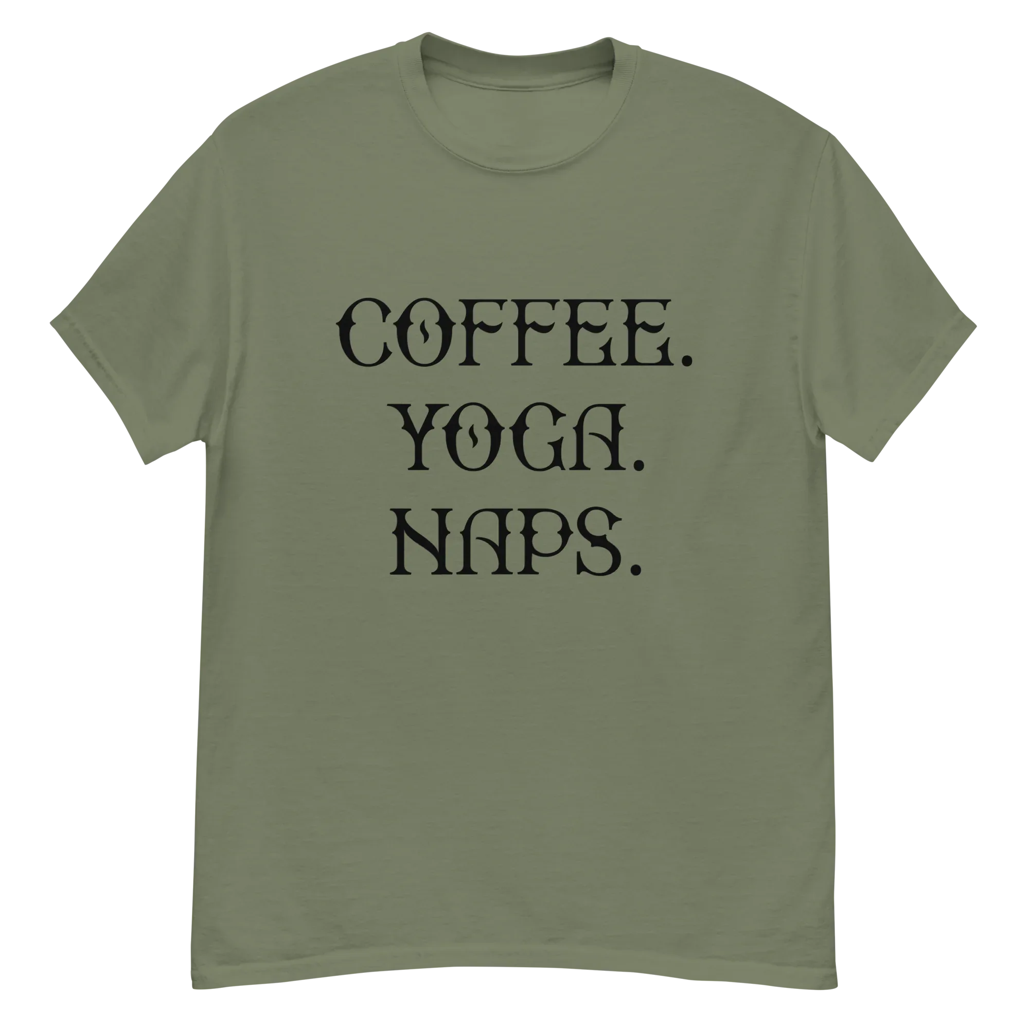 COFFEE YOGA NAPS unisex t-shirt - - Coffee shirts - Printoo Shop