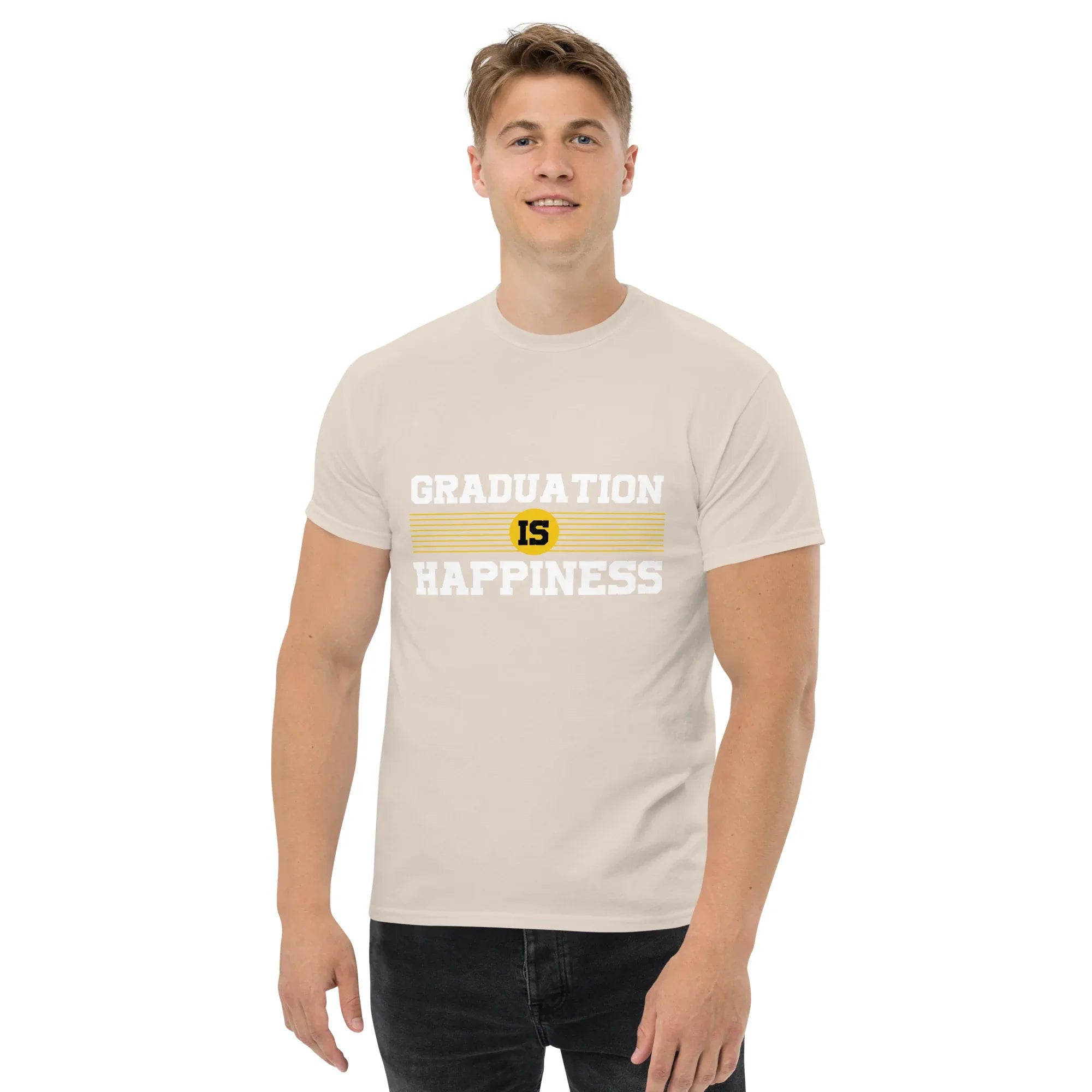GRADUATION IS HAPPINESS men's t-shirt - - Graduation shirts - Printoo Shop