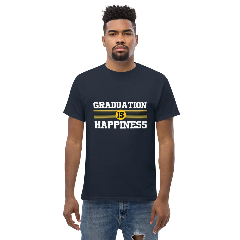 GRADUATION IS HAPPINESS men's t-shirt - - Graduation shirts - Printoo Shop