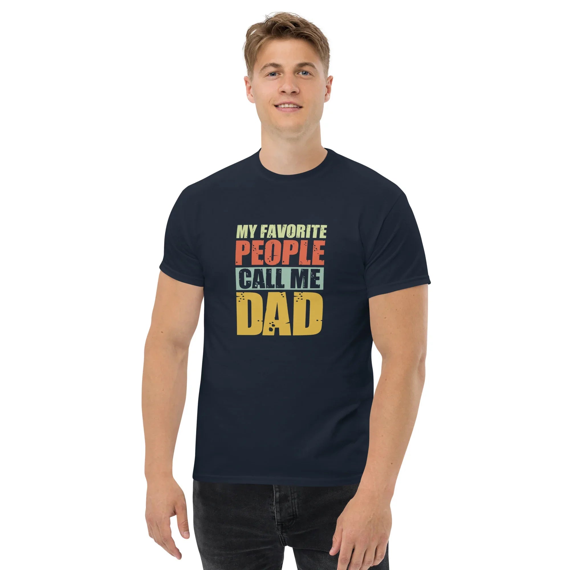 MY FAVORITE PEOPLE Men's tee - Printoo Shop - - classic tee, Dad life, Father's Day, fatherhood, kid, man, men's tee, superdad, t-shirt, tee