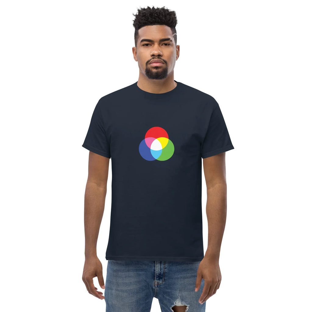 RGB CIRCLES men's t-shirt - Maroon / S - Printoo Shop - 7743944_12634