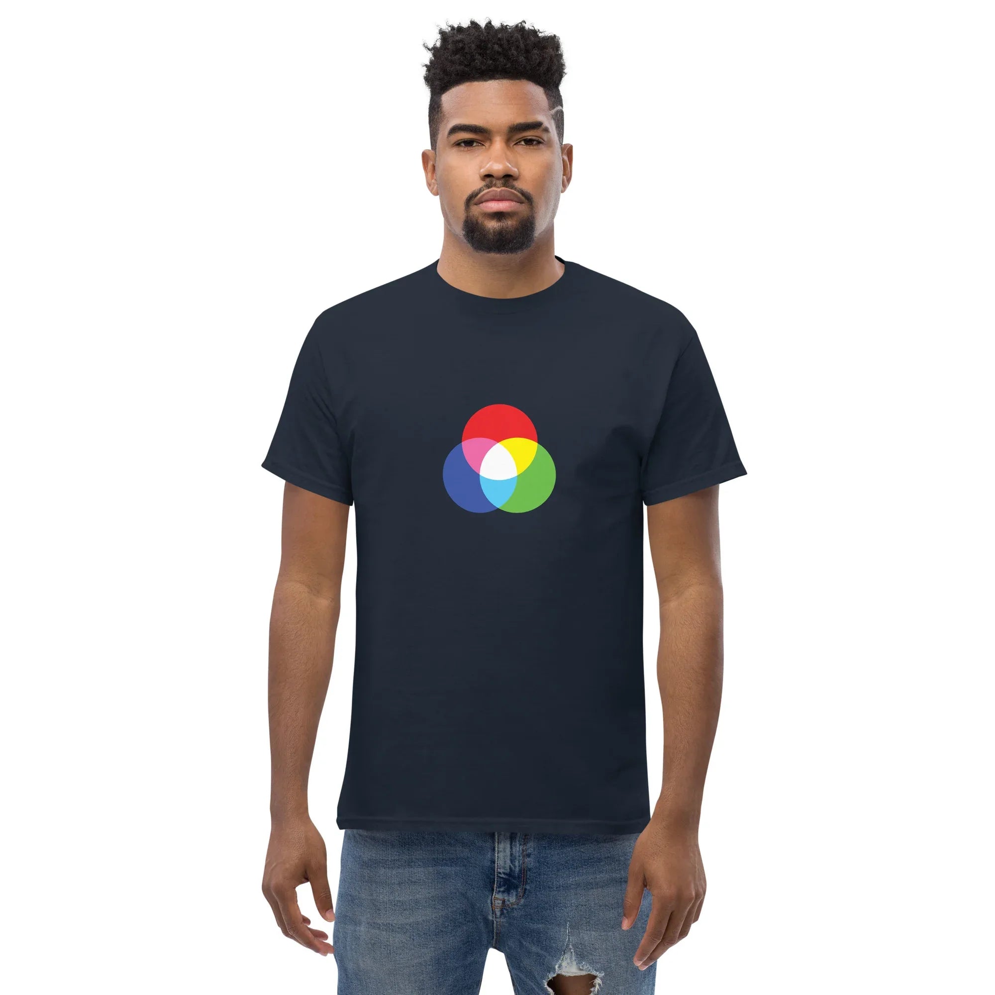 RGB CIRCLES men's t-shirt - Maroon / S - Printoo Shop - 7743944_12634