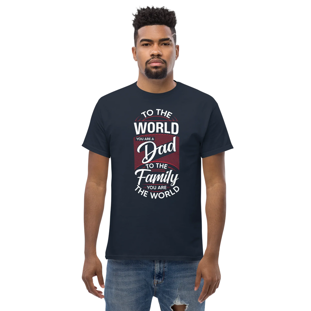 DAD'S WORLD Men's tee - - Dad t-shirts - Printoo Shop