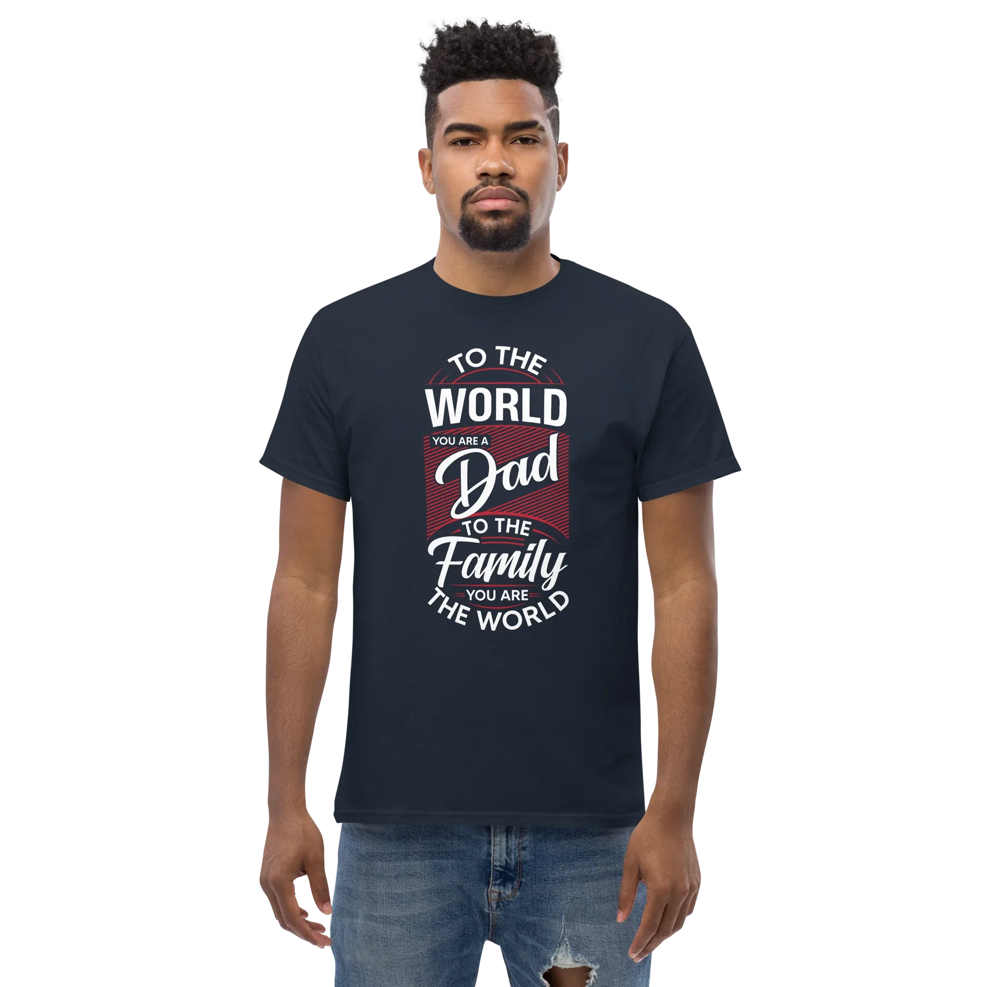DAD'S WORLD Men's tee - - Dad t-shirts - Printoo Shop