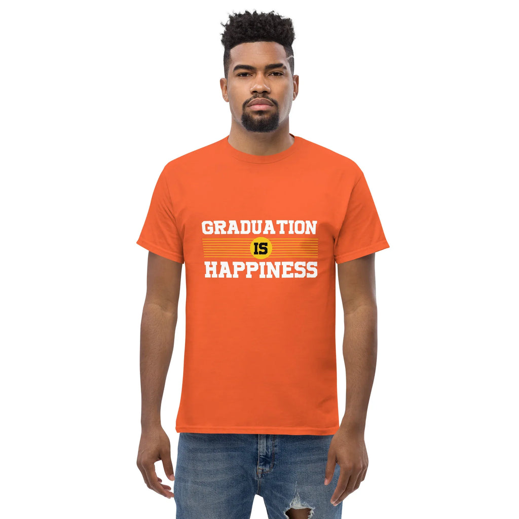 GRADUATION IS HAPPINESS men's t-shirt - - Graduation shirts - Printoo Shop