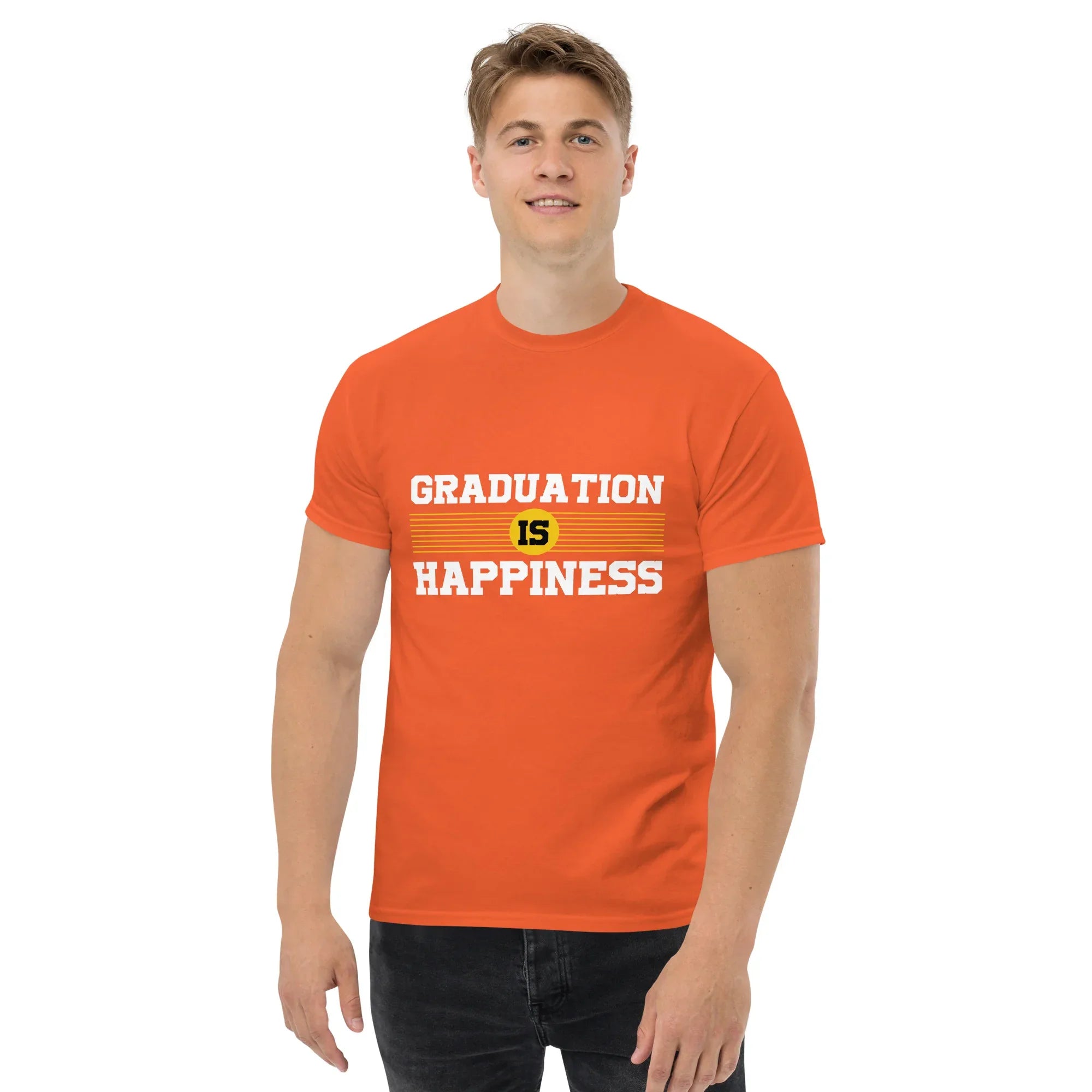 GRADUATION IS HAPPINESS men's t-shirt - - Graduation shirts - Printoo Shop