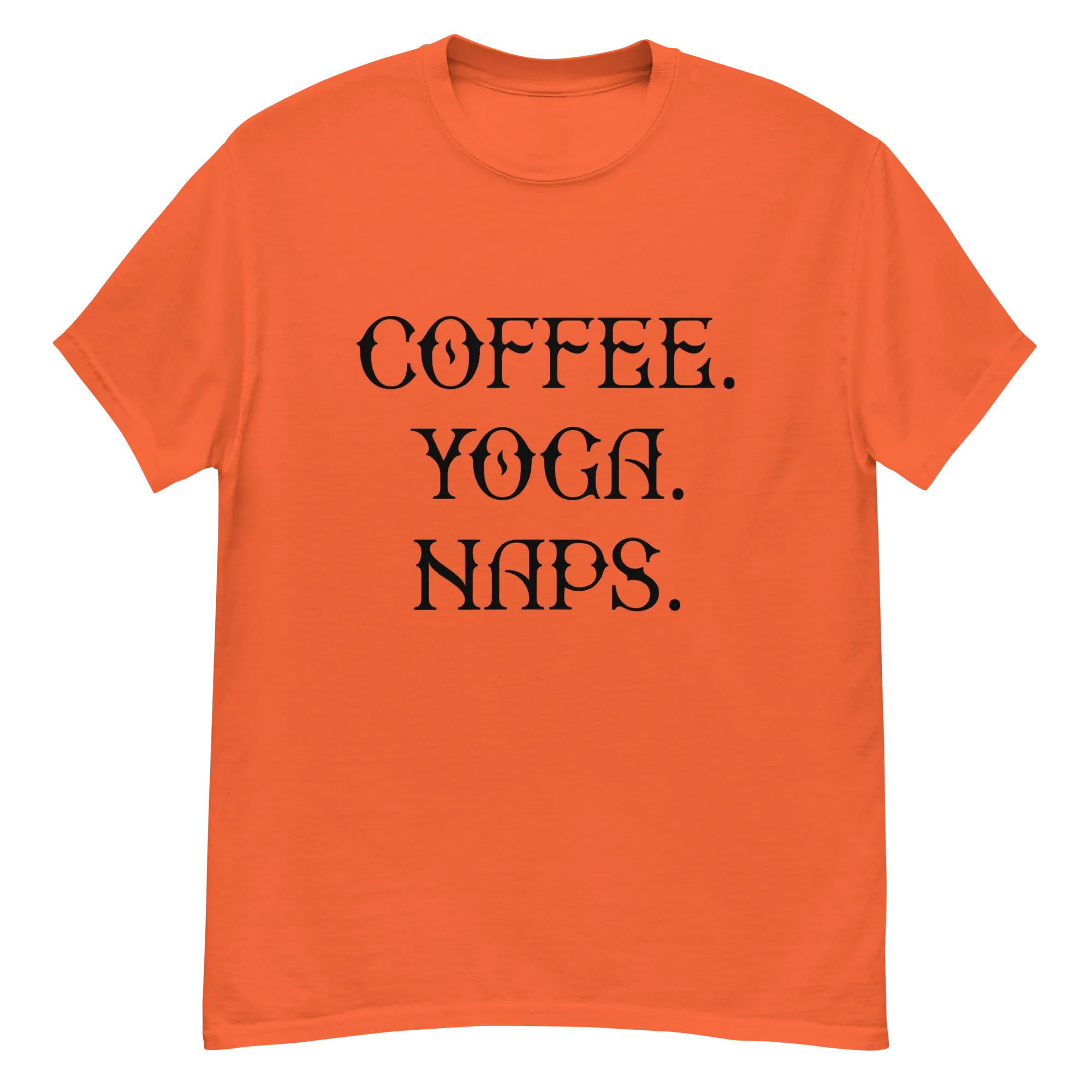 COFFEE YOGA NAPS unisex t-shirt - - Coffee shirts - Printoo Shop