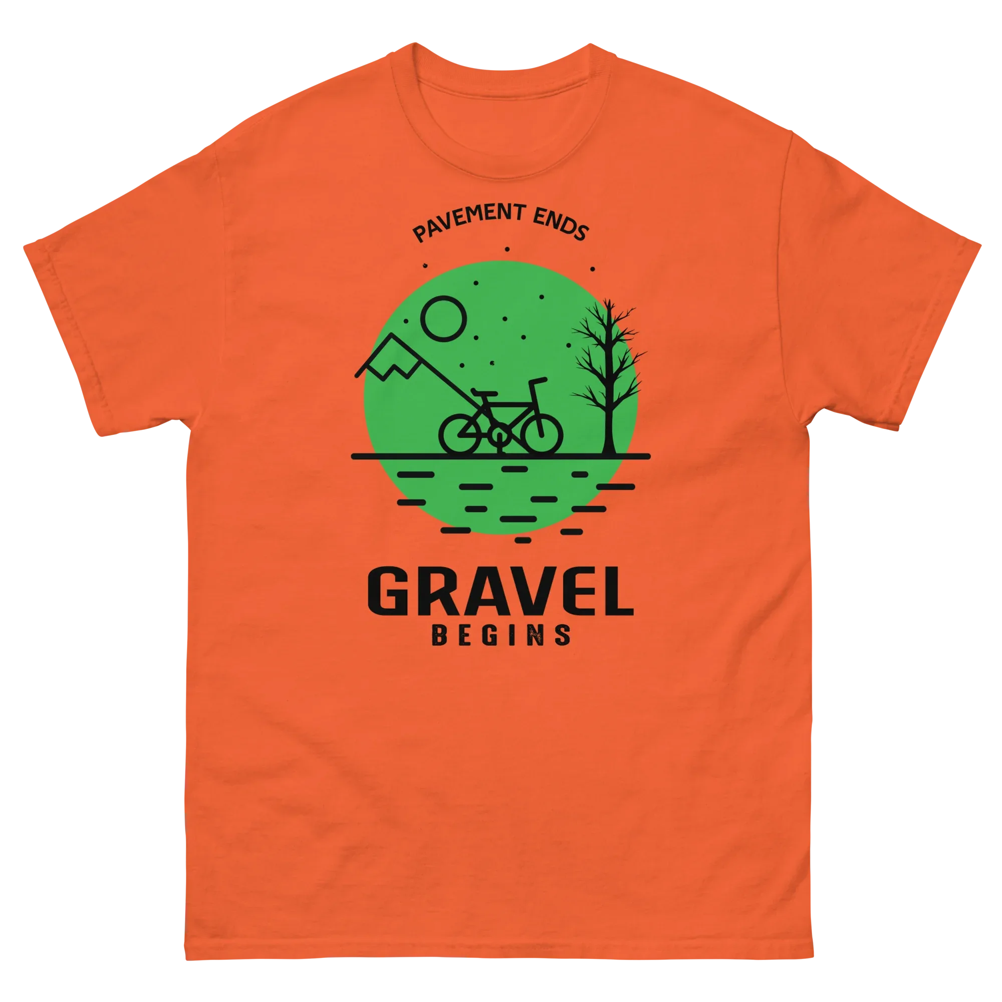 GRAVEL BEGINS unisex t-shirt - - Bicycle t-shirts - Printoo Shop
