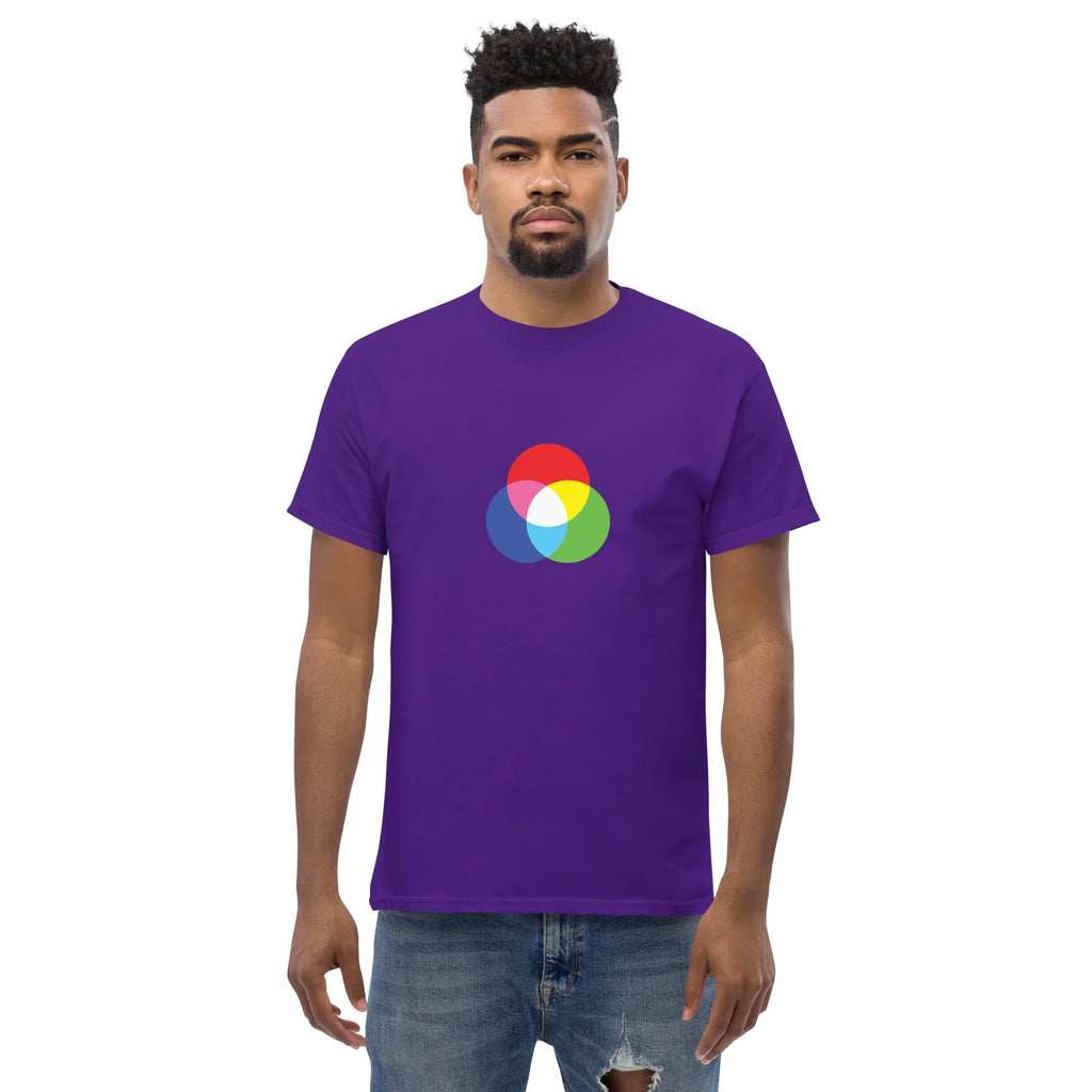 RGB CIRCLES men's t-shirt - Maroon / S - Printoo Shop - 7743944_12634