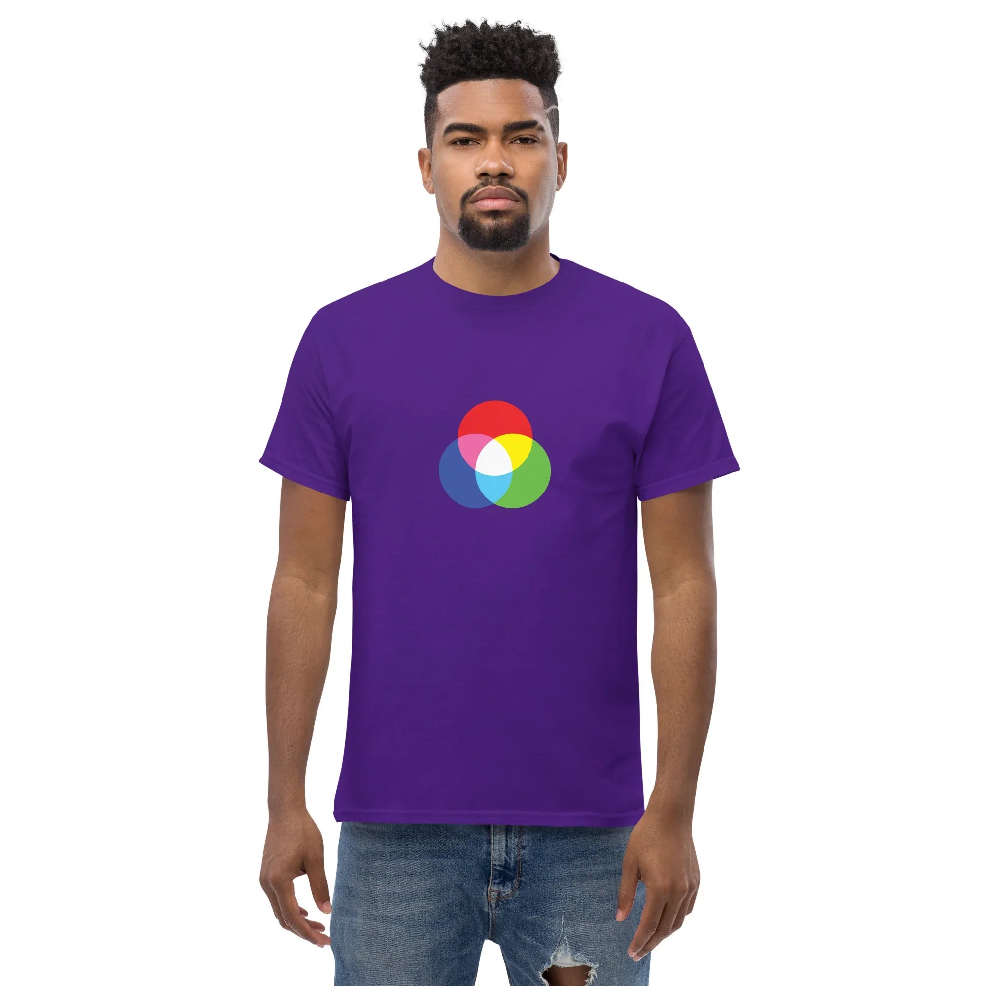 RGB CIRCLES men's t-shirt - Maroon / S - Printoo Shop - 7743944_12634