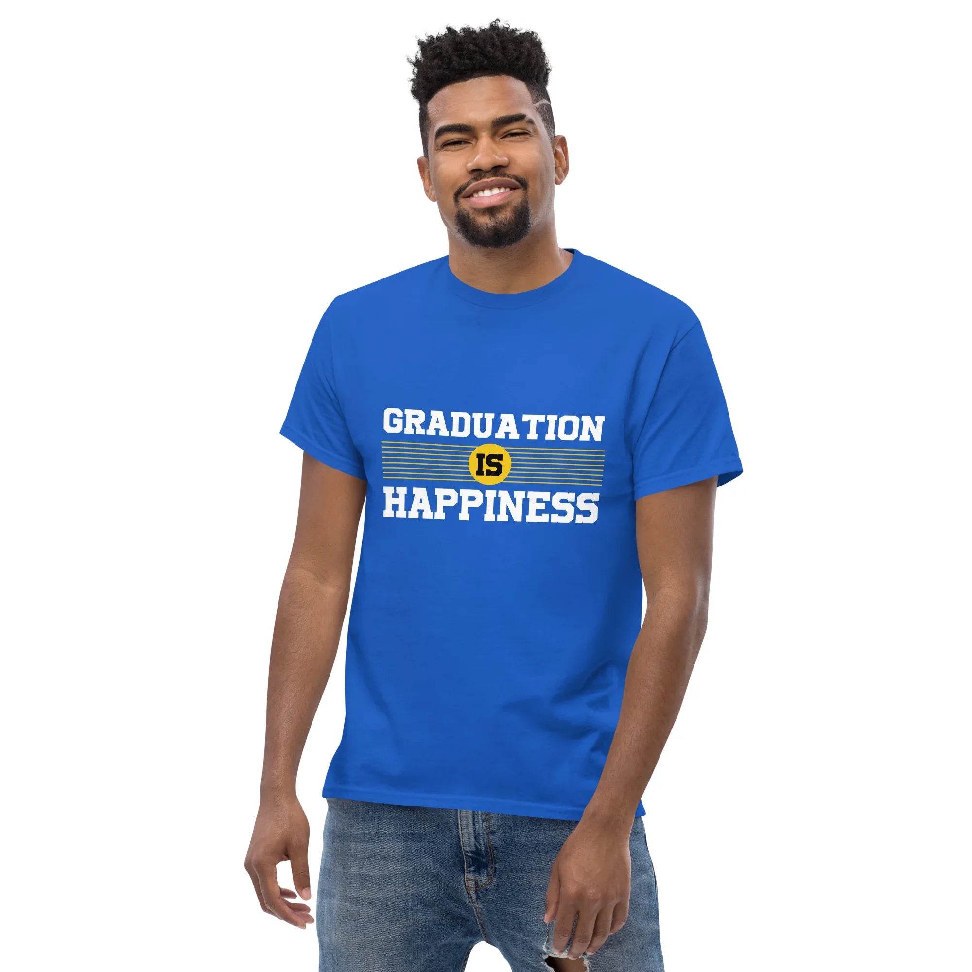 GRADUATION IS HAPPINESS men's t-shirt - - Graduation shirts - Printoo Shop