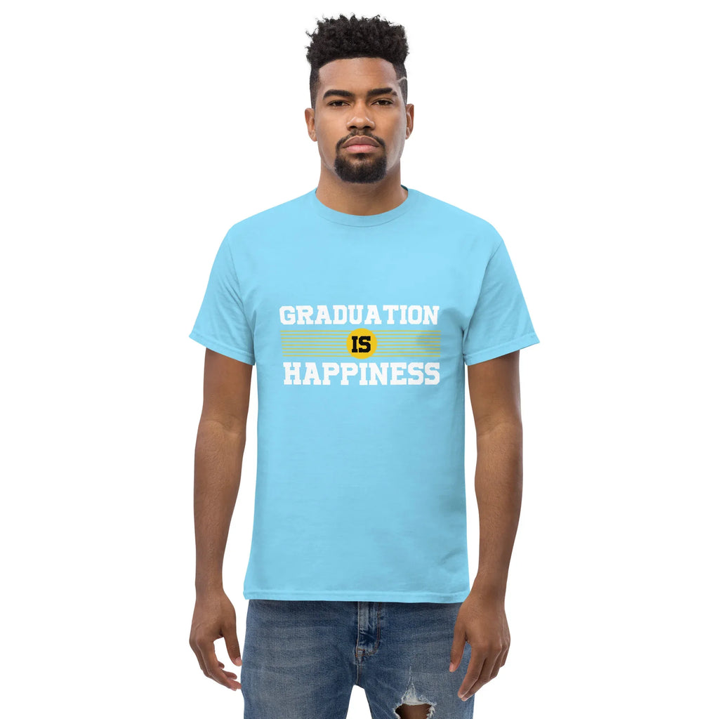 GRADUATION IS HAPPINESS men's t-shirt - - Graduation shirts - Printoo Shop
