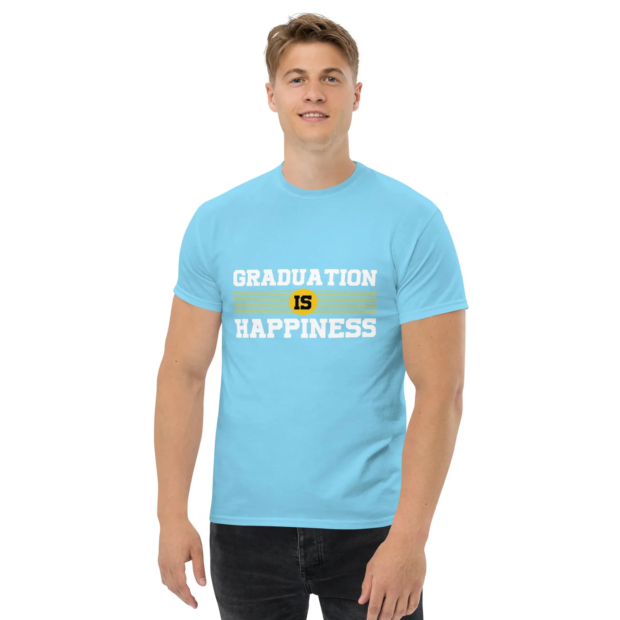 GRADUATION IS HAPPINESS men's t-shirt - - Graduation shirts - Printoo Shop