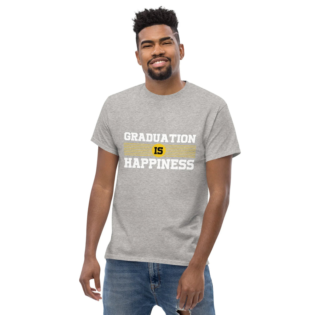 GRADUATION IS HAPPINESS men's t-shirt - - Graduation shirts - Printoo Shop