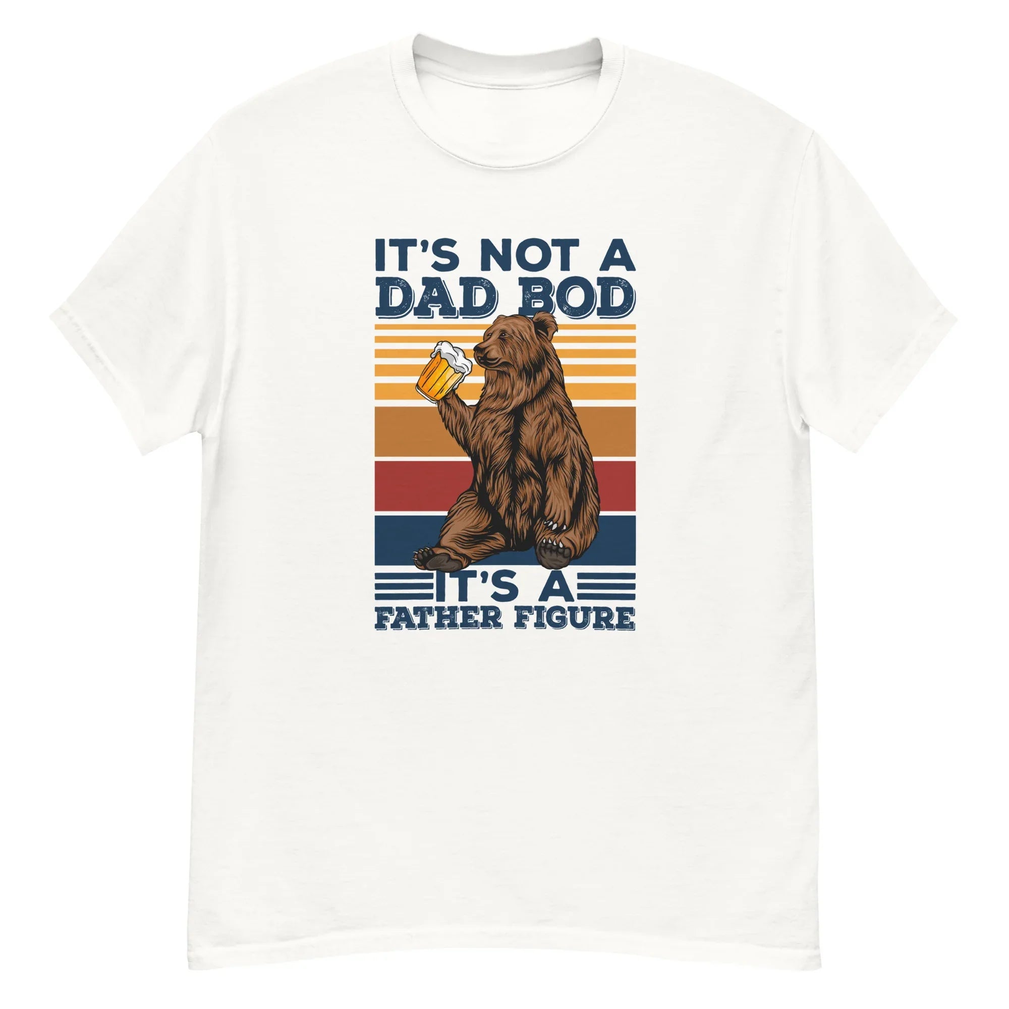 FATHER FIGURE DAD BOD men's t-shirt - White / S - Printoo Shop - 1188023_11576