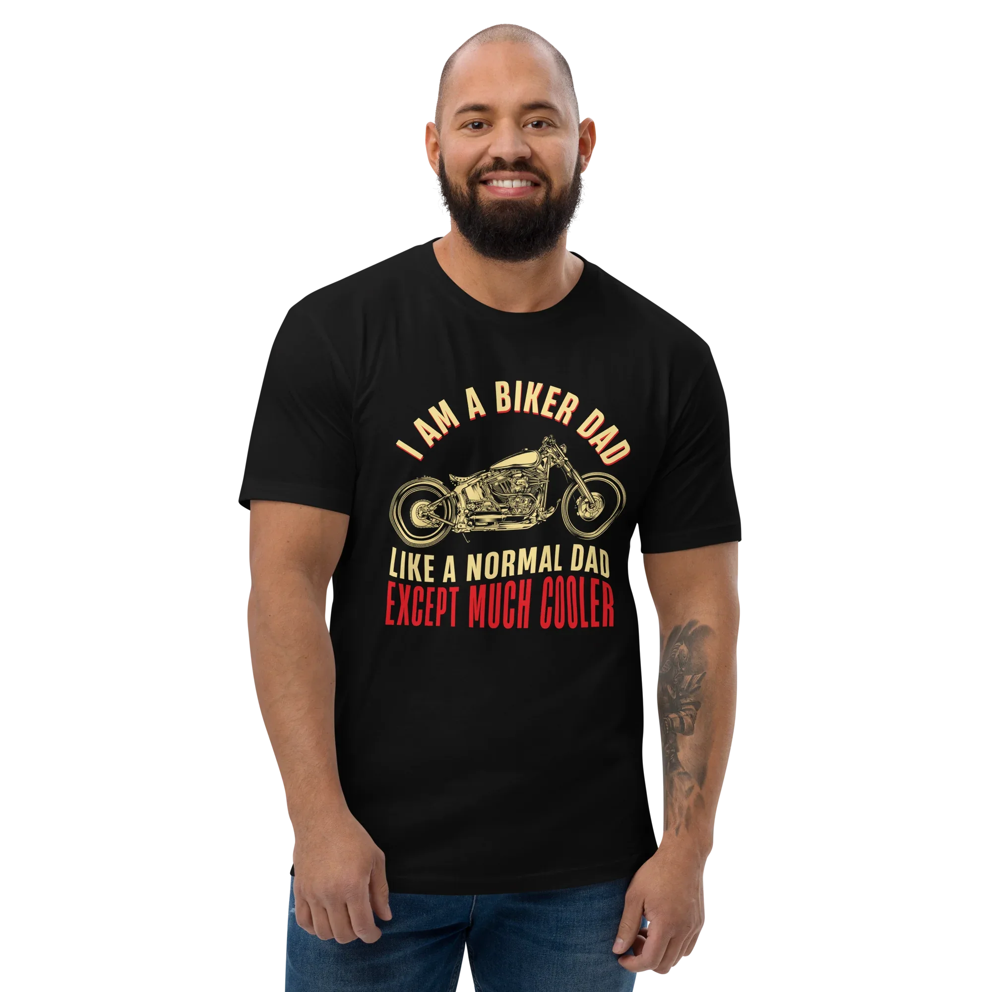 BIKER DAD men's t-shirt - Printoo Shop - - Father's Day, Men's Fitted T-Shirt | Next Level 3600, men's t-shirt