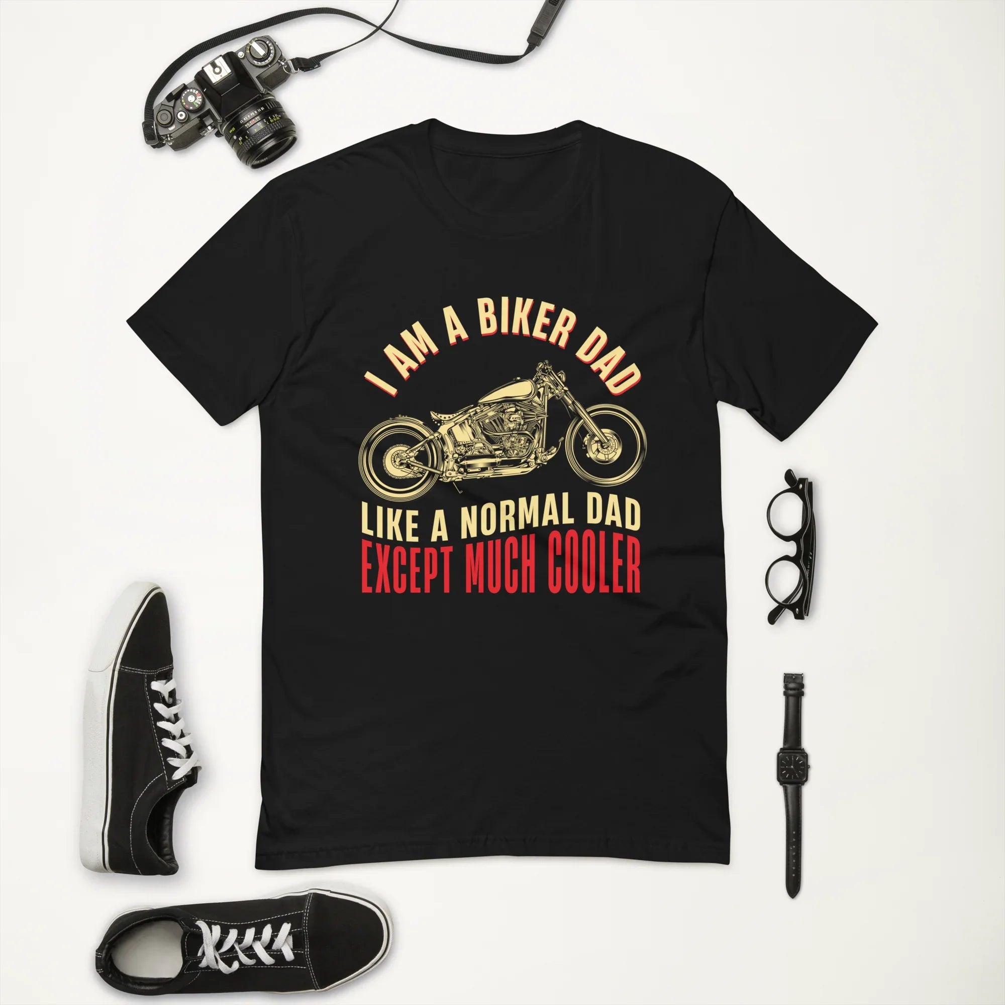 BIKER DAD men's t-shirt - Printoo Shop - - Father's Day, Men's Fitted T-Shirt | Next Level 3600, men's t-shirt