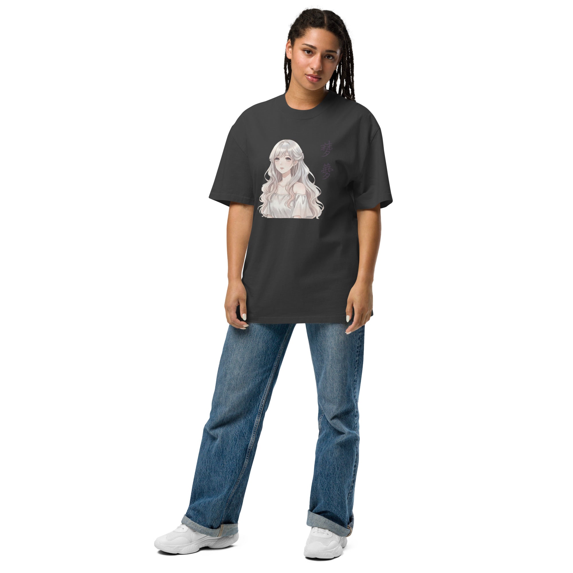 oversized women’s t-shirt - Faded Black / S - Printoo Shop - 5285939_17569