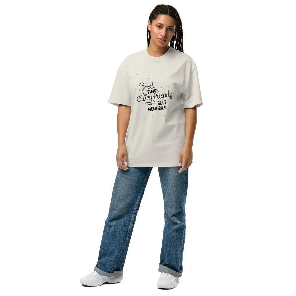 BEST MEMORIES oversized women’s t-shirt - Printoo Shop - - Oversized Faded T-Shirt | AS Colour 5082,SS 2026,t-shirt,Women,women’s t-shirt