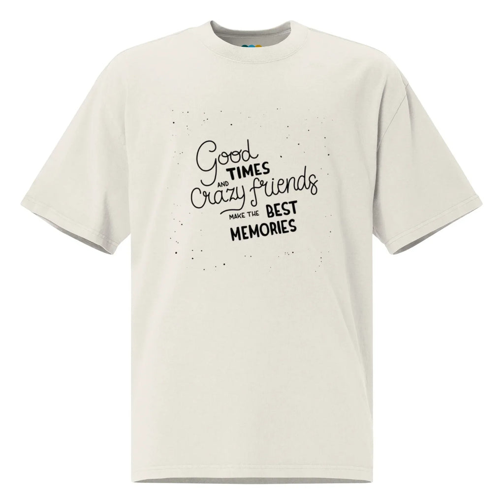 BEST MEMORIES oversized women’s t-shirt - Printoo Shop - - Oversized Faded T-Shirt | AS Colour 5082,SS 2026,t-shirt,Women,women’s t-shirt