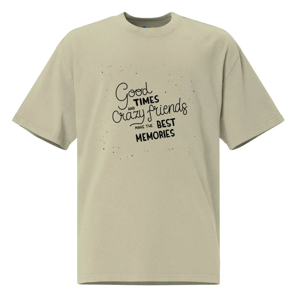 BEST MEMORIES oversized women’s t-shirt - Printoo Shop - - Oversized Faded T-Shirt | AS Colour 5082,SS 2026,t-shirt,Women,women’s t-shirt